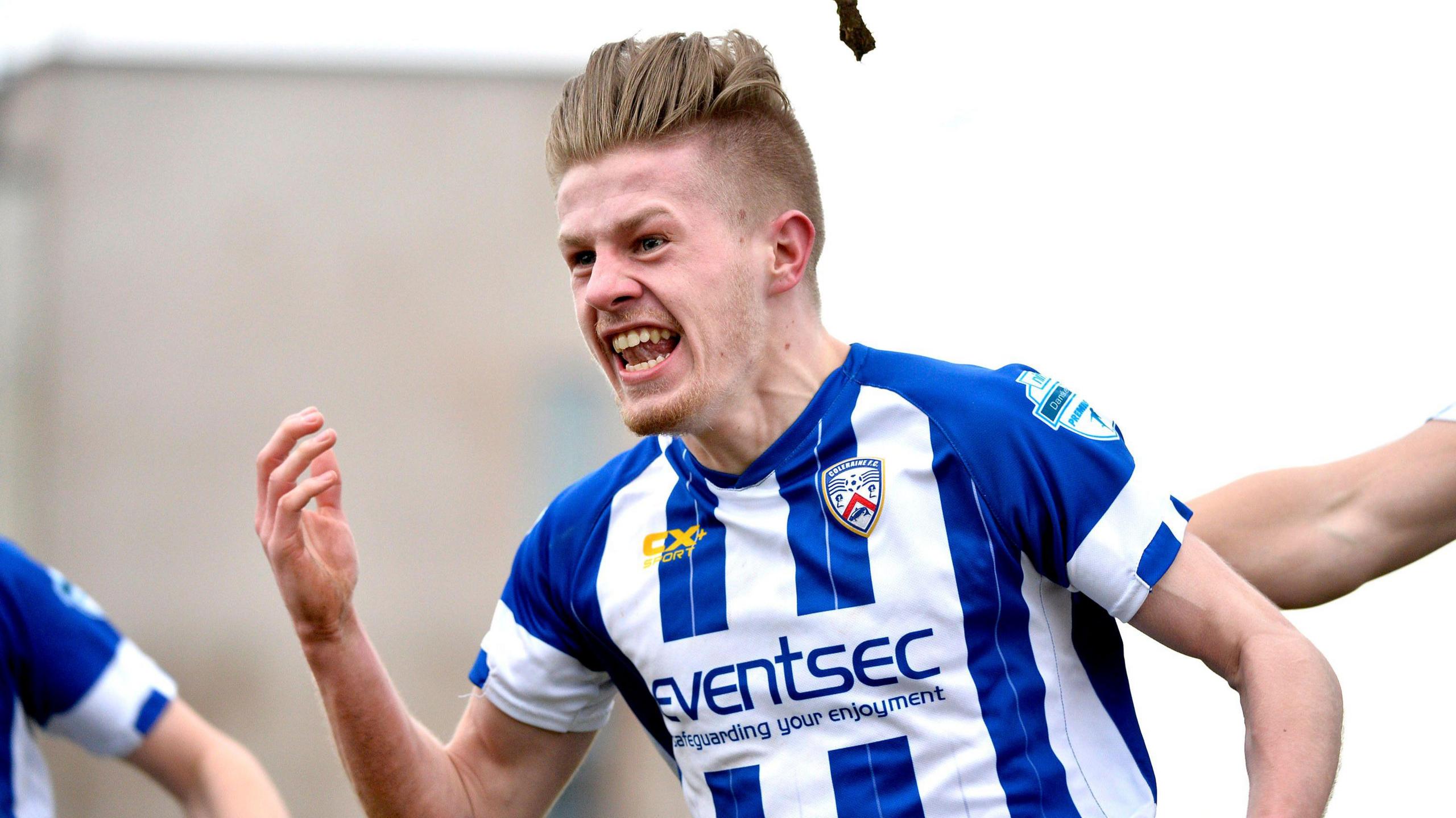 Lyndon Kane celebrates