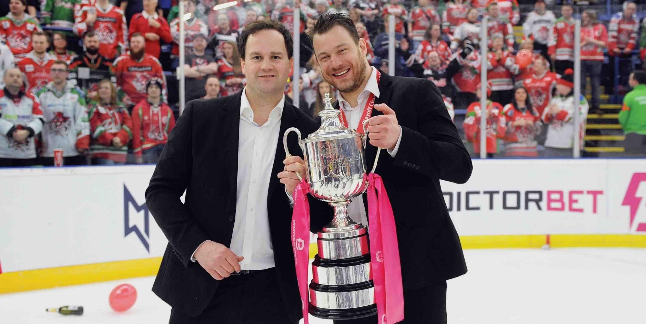 Cardiff Devils managing director Todd Kelman and coach Andrew Lord