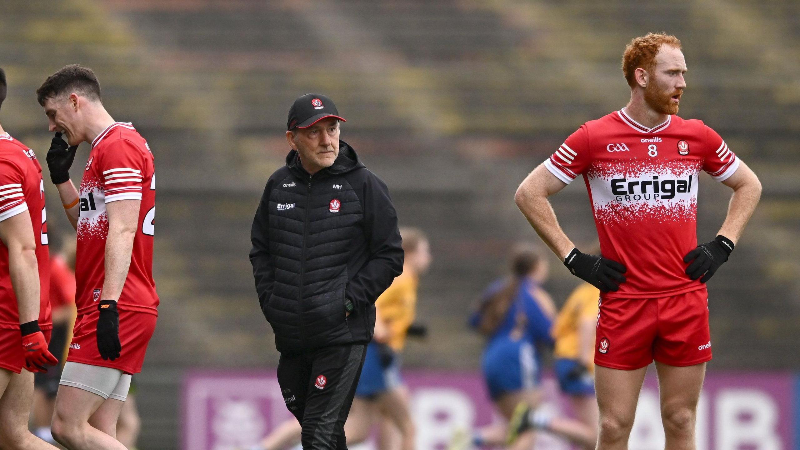 Mickey Harte pictured when he was Derry manager for a game at Croke Park