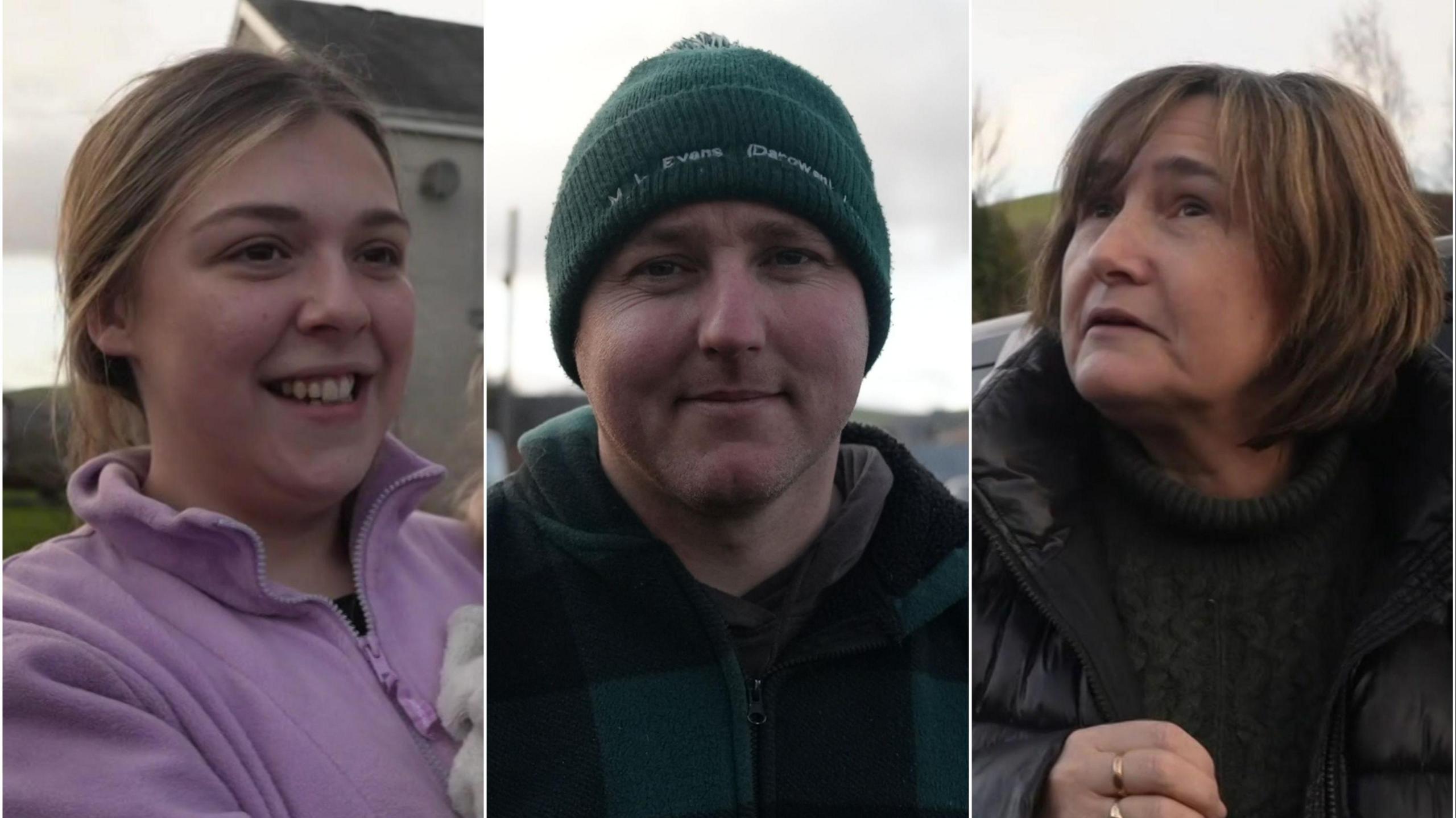 Cassie Hughes, Meilyr Evans a Gwennan Evans