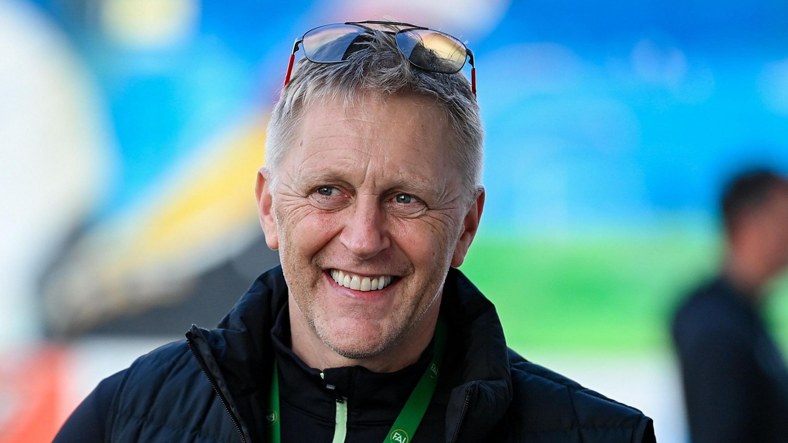 Republic of Ireland head coach Heimir Hallgrimsson arrives for the SSE Airtricity Men's Premier Division match between Galway United and Derry City at Eamonn Deacy Park in Galway