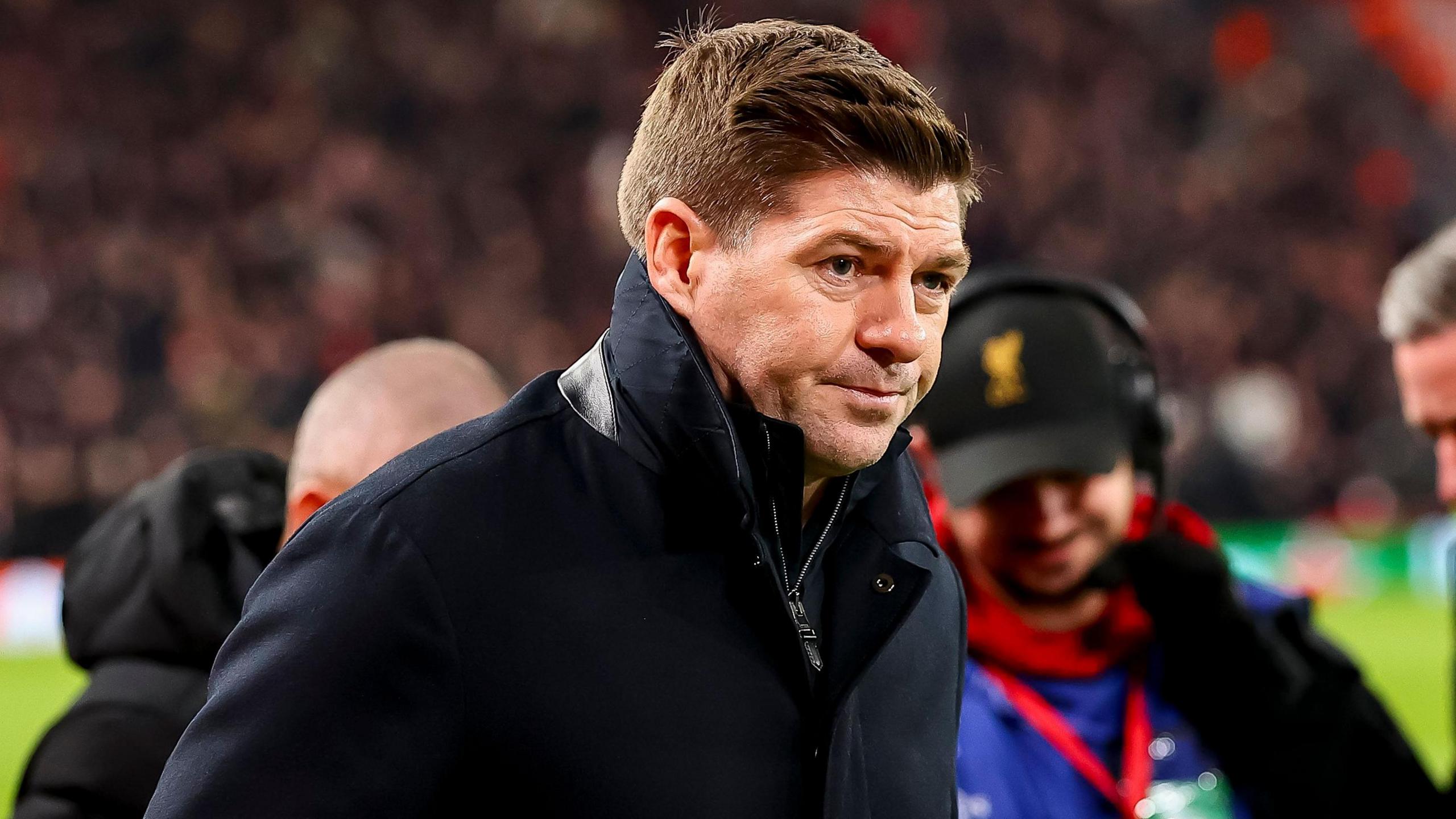 Former Liverpool captain Steven Gerrard looking dejected.