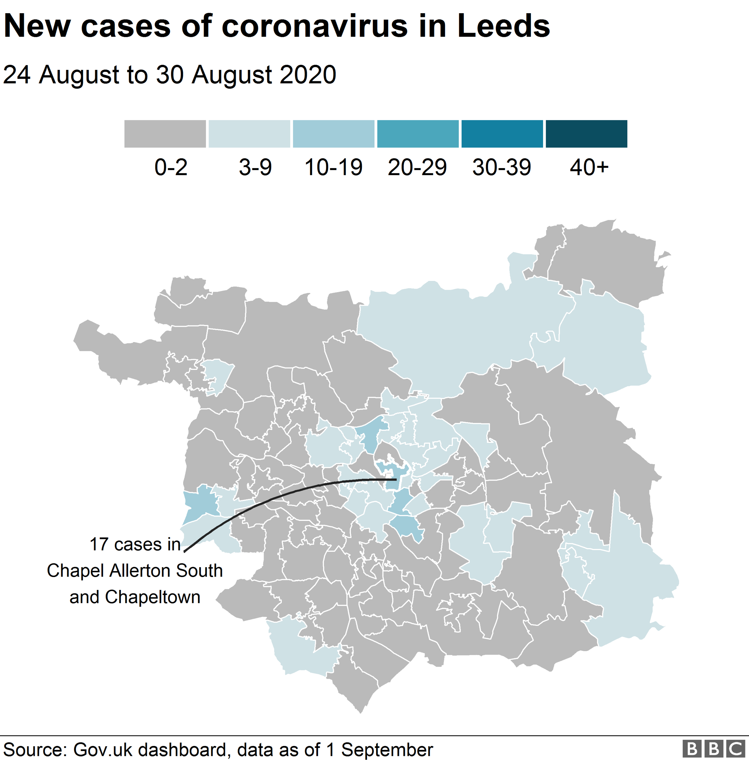 Leeds cases map