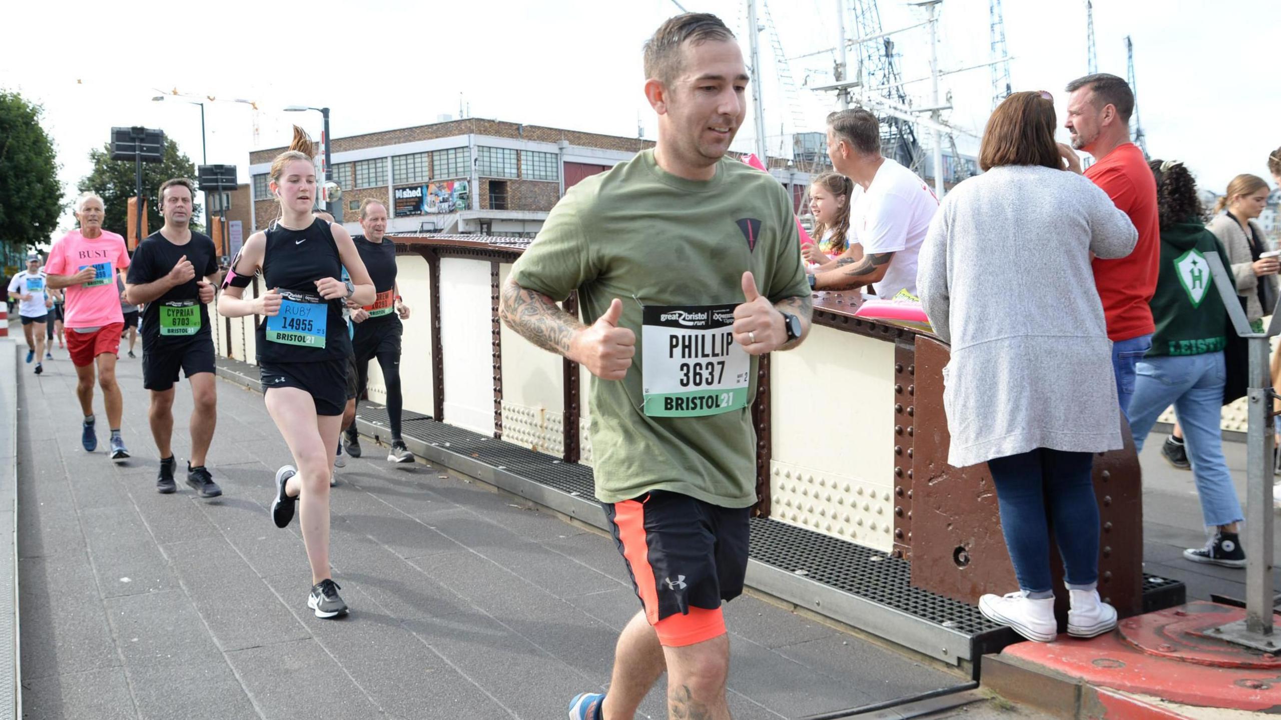 A man running a half marathon