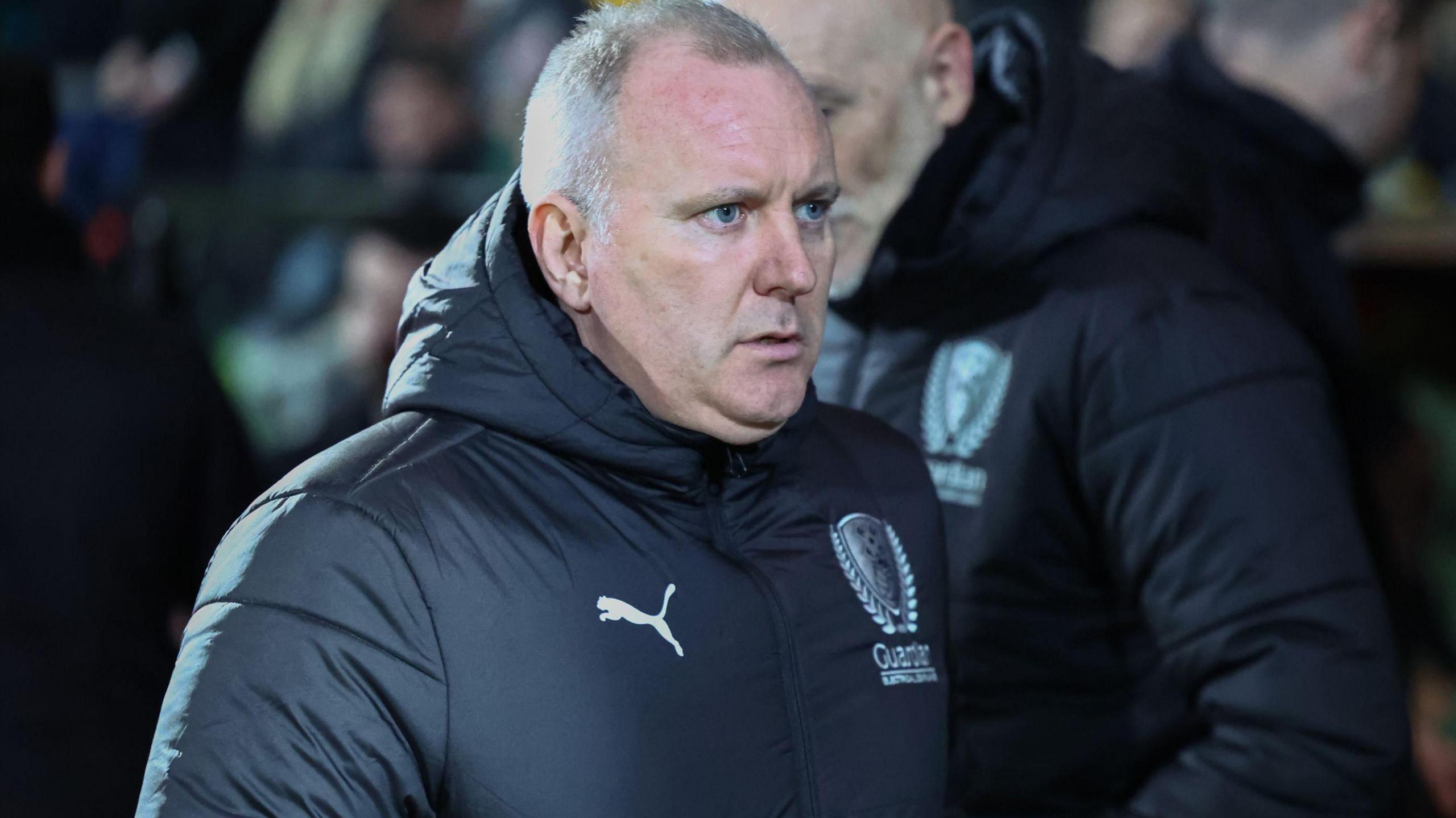 A stern looking Rotherham boss Matt Hamshaw