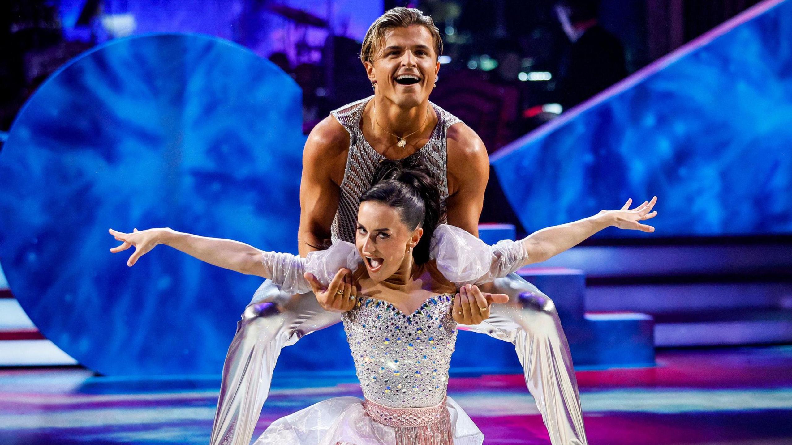 BBC handout photo of Amber Davies and Nikita Kuzmin during their appearance on the live show of Saturday's Strictly Come Dancing show on BBC1. Picture date: Saturday October 25, 2025