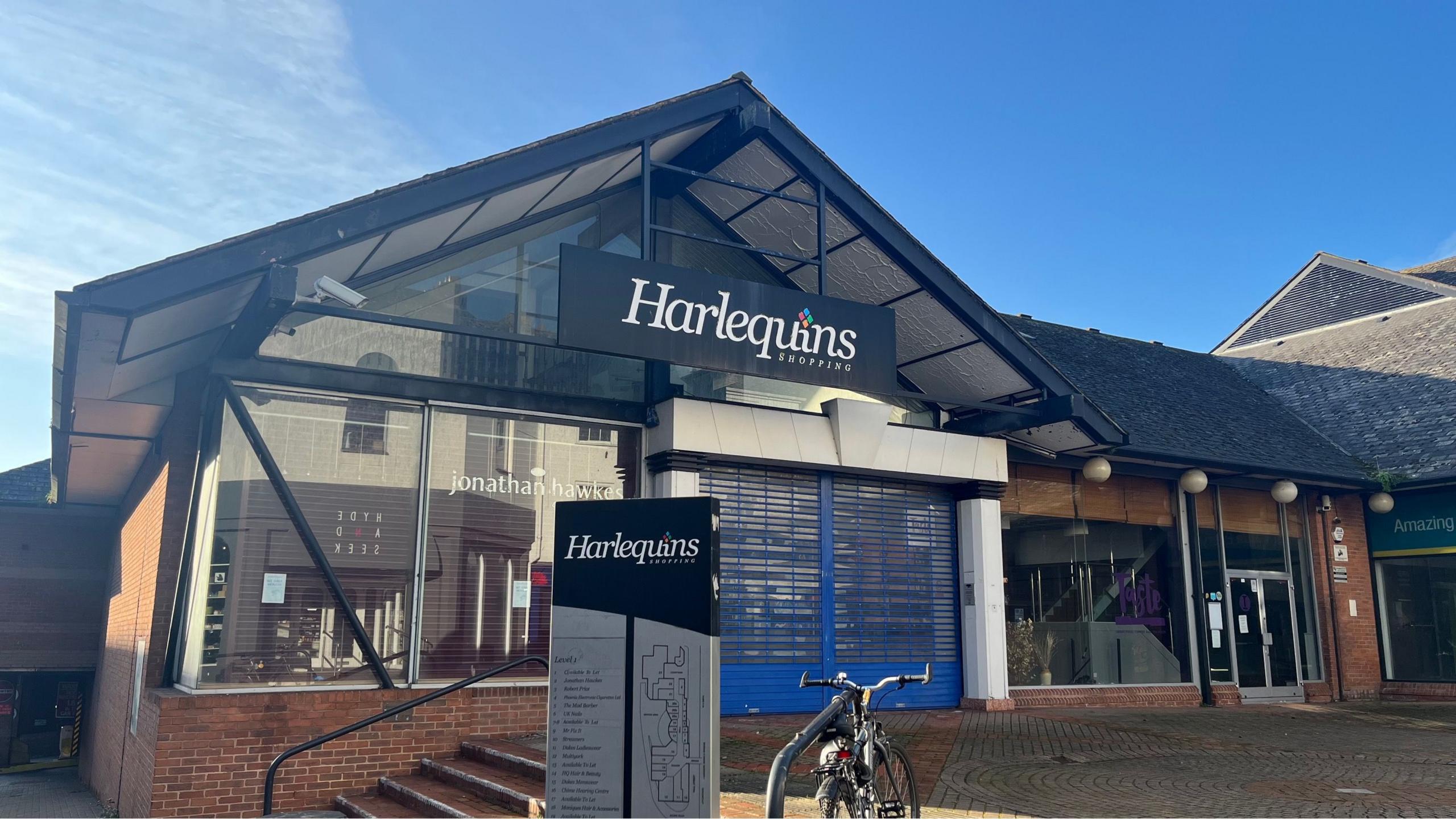 The derelict site of the Harlequins shopping centre in Exeter