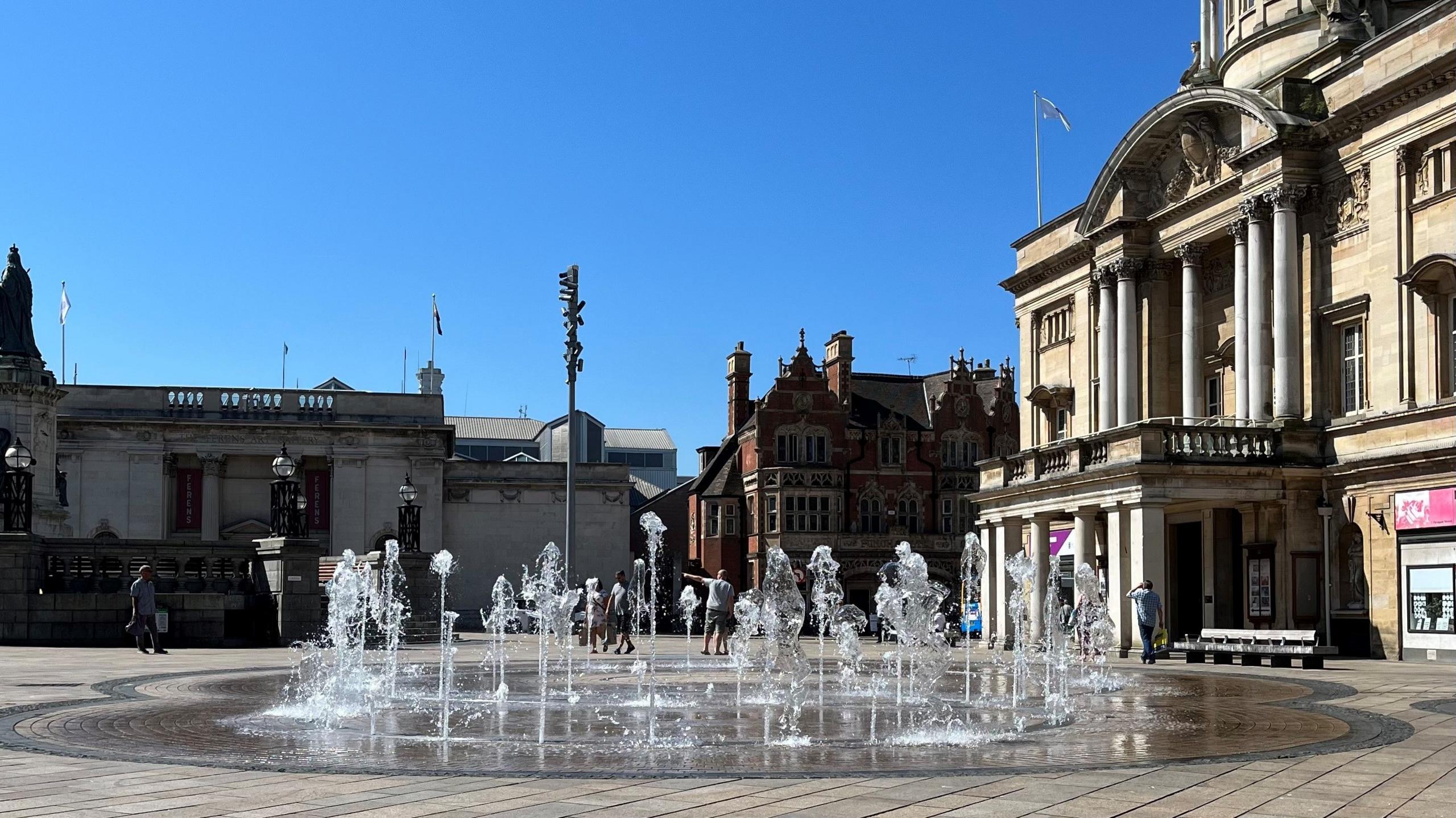 The fountains in Hull's Queen Victoria Square