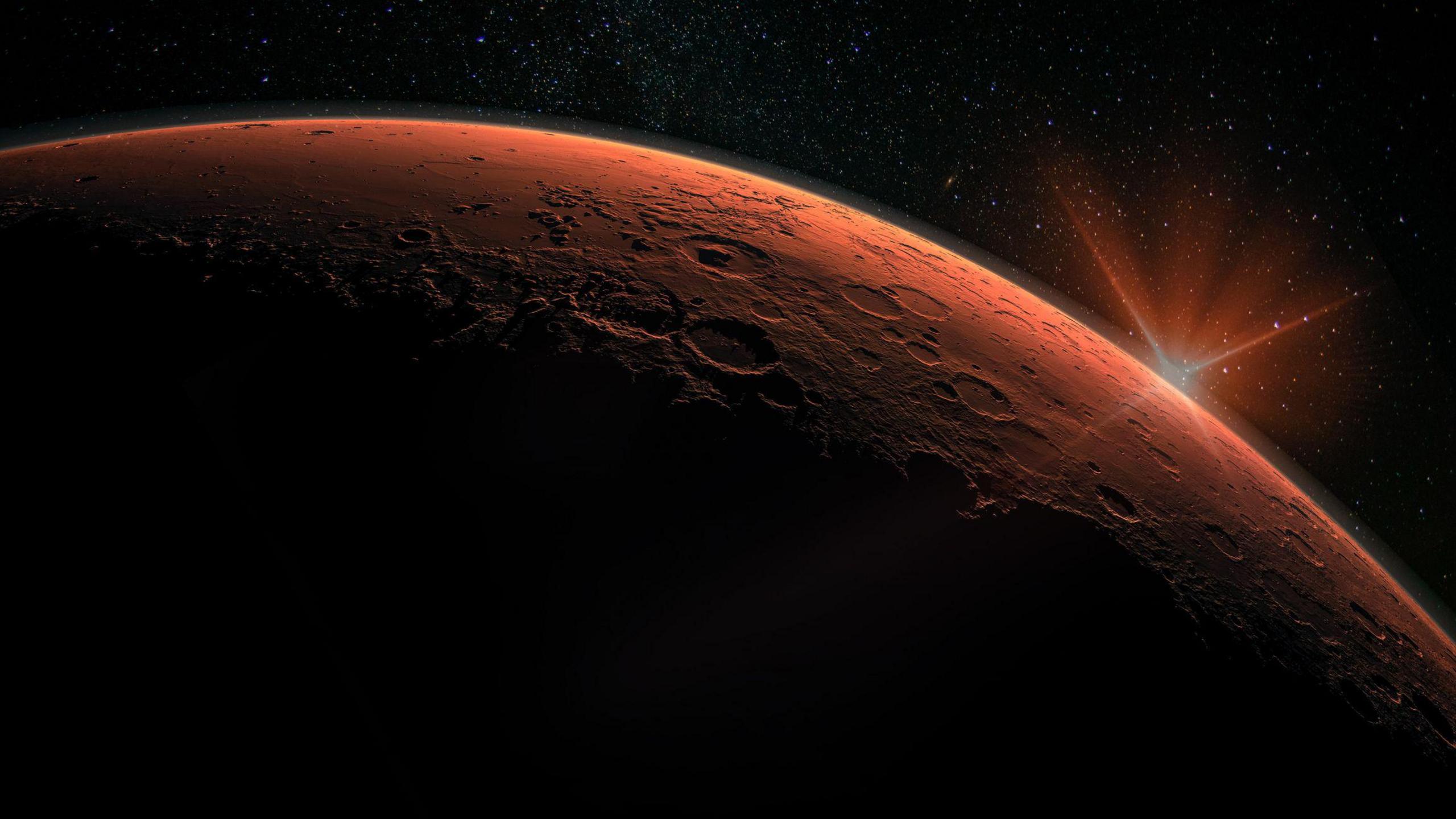 A close-up of Mars.
