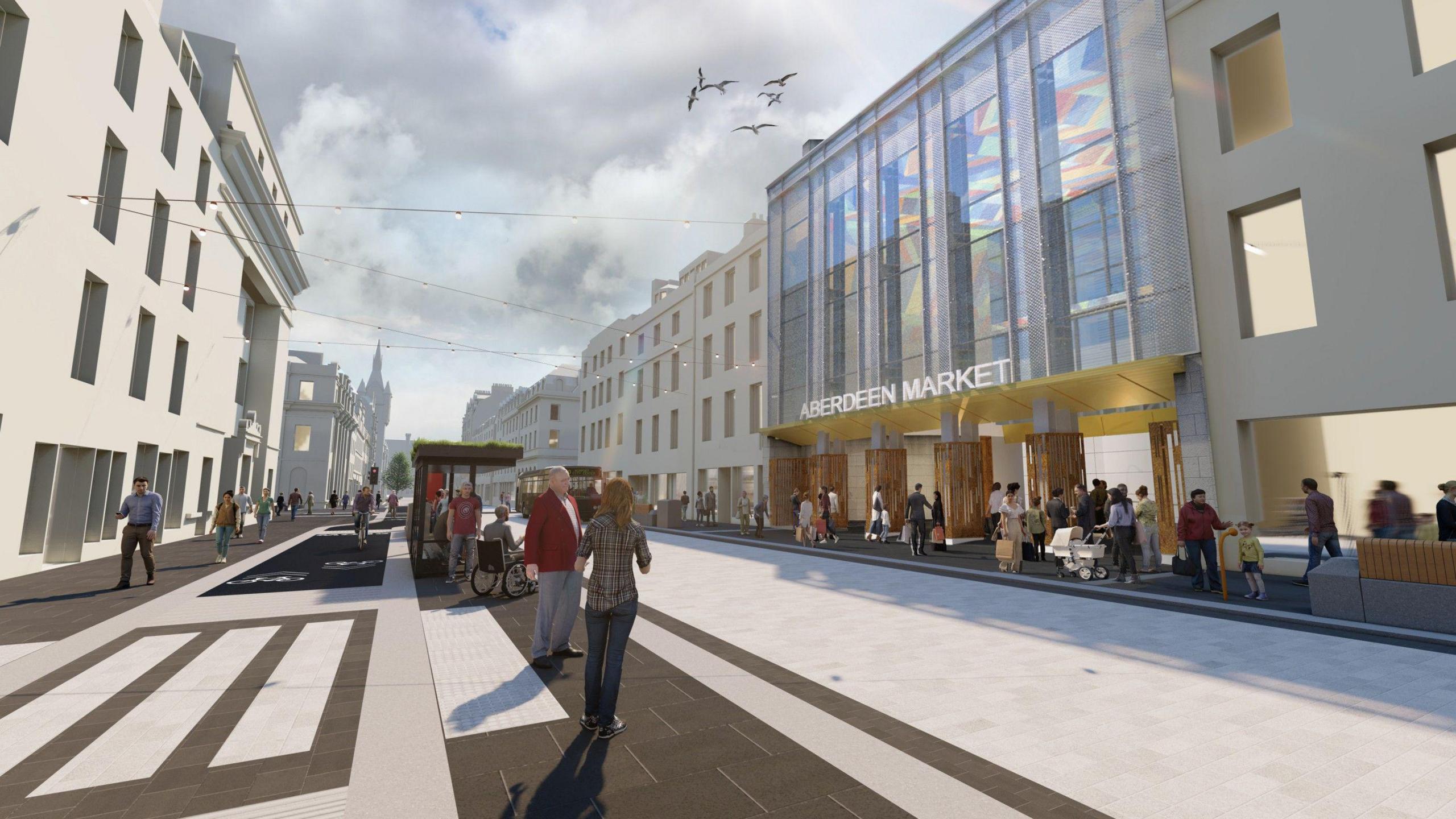 Artist impression of Union Street works