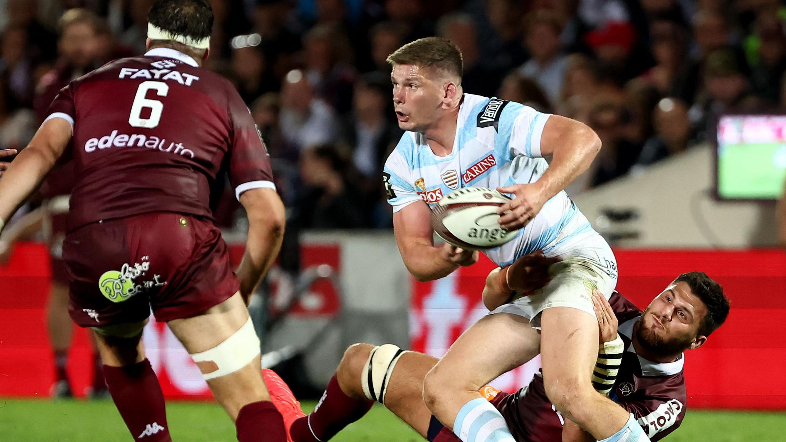 Owen Farrell playing for Racing 92