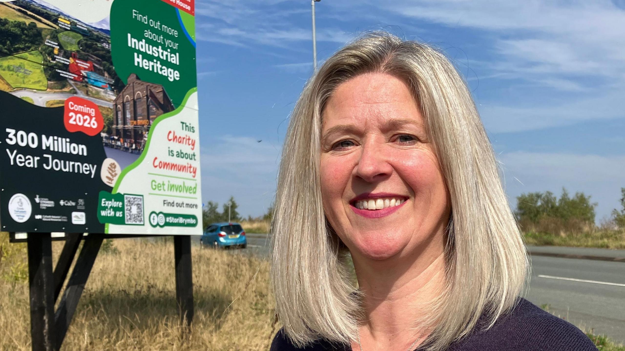 Nicola Eaton Sawford, the chief executive of the project, smiling at the camera