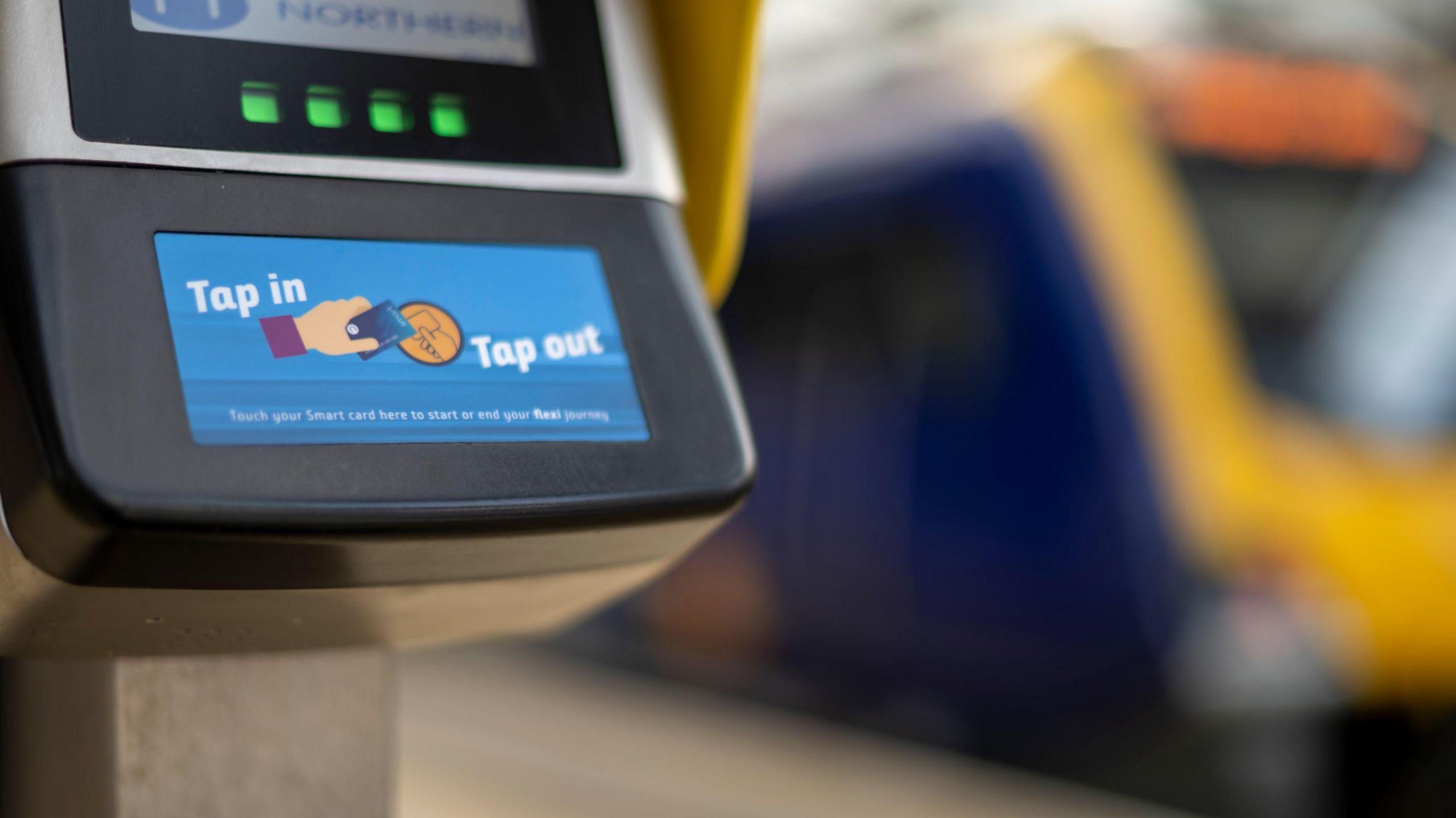 Pay-as-you-go ticket machine at generic train station 