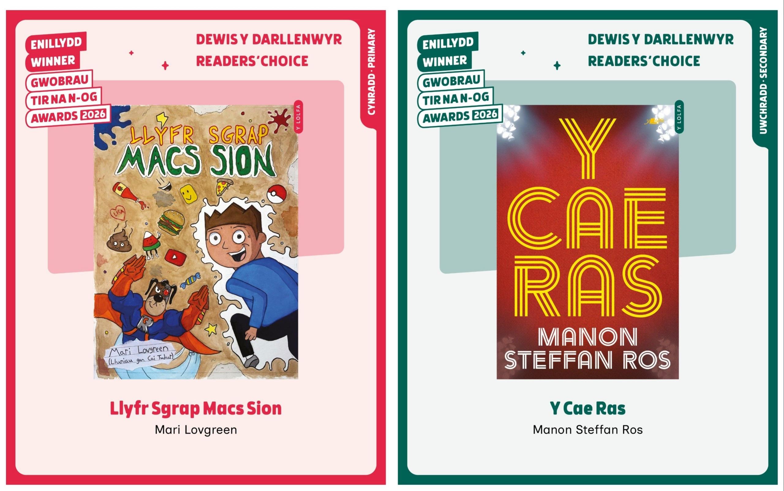 Llyfr Sgrap Macs Sion gan Mari Lovgreen ac Y Cae Ras gan Manon Steffan Ros