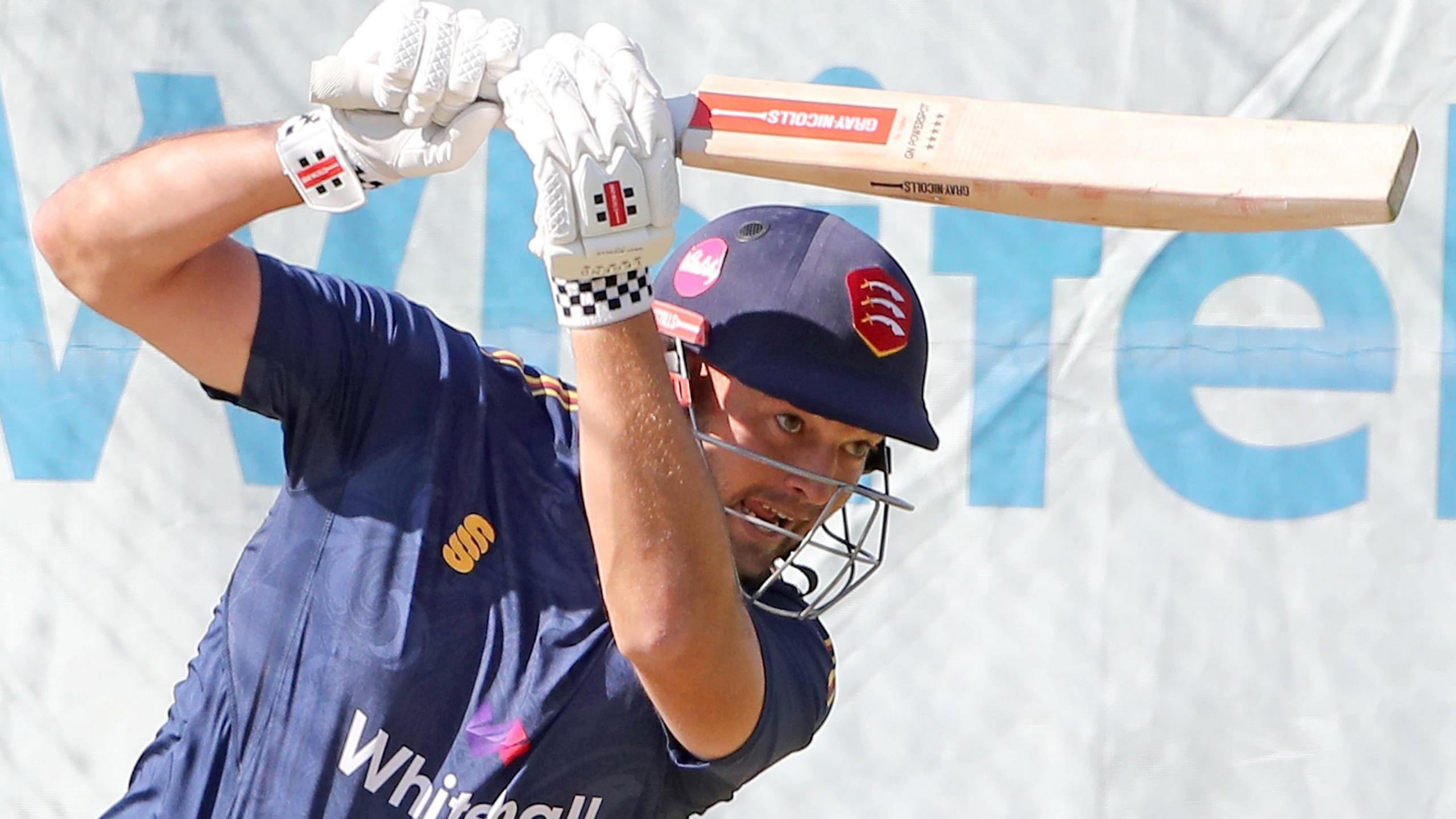 Essex's Nick Browne batting during a net session