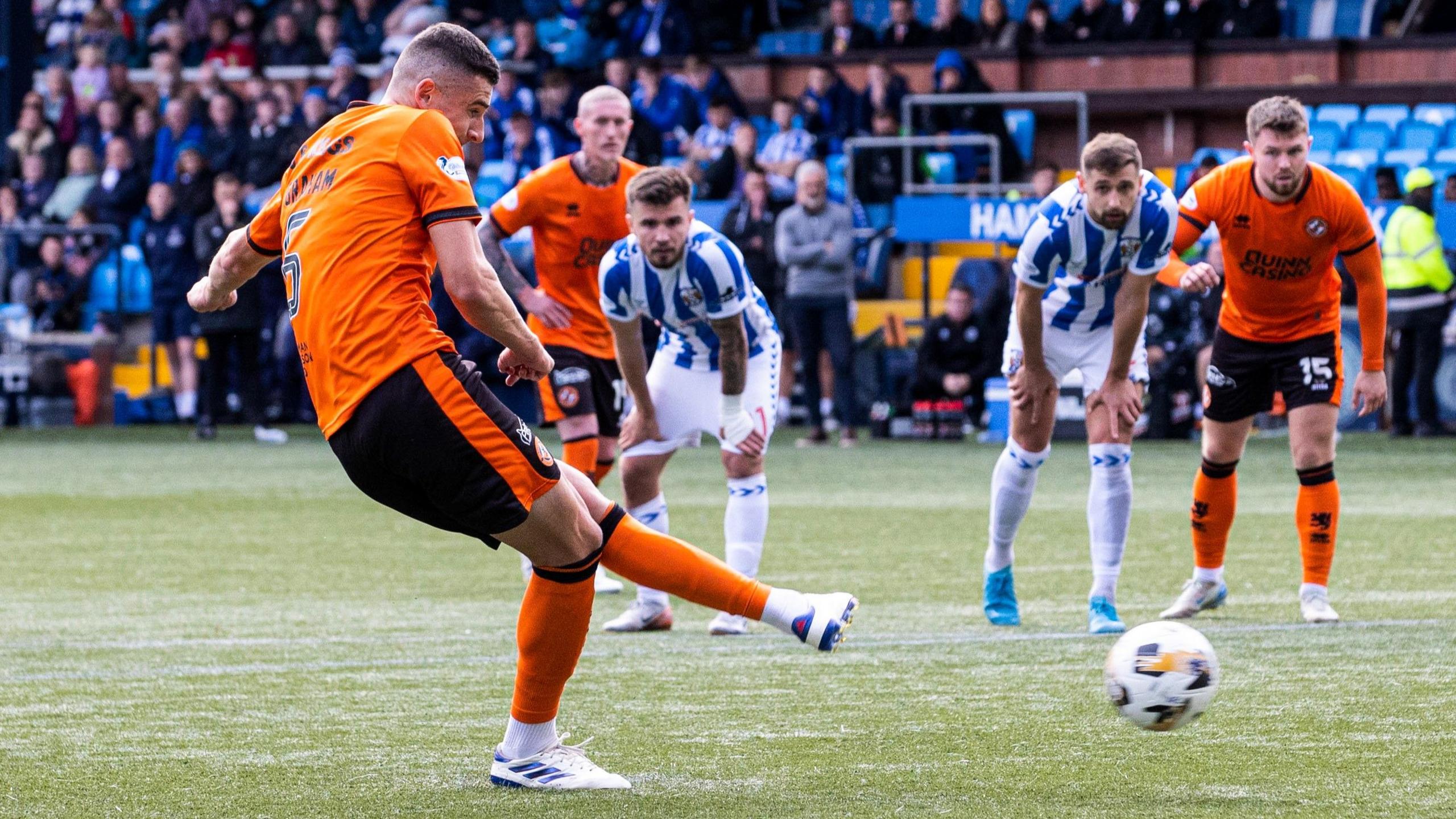 Ross Graham scores his third goal of the season for Dundee United