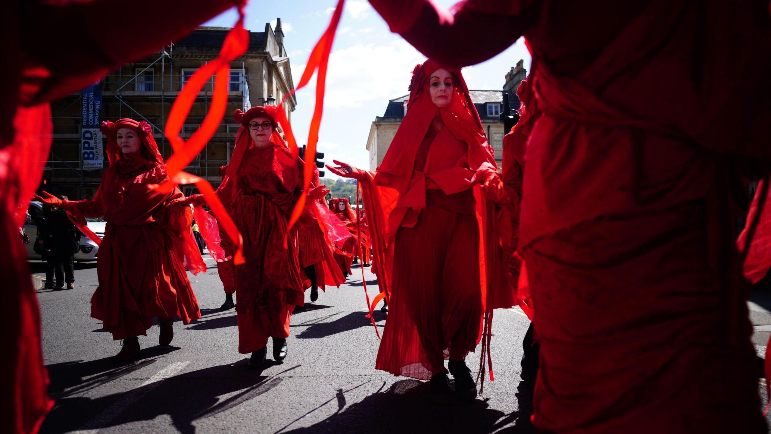 Red Rebels taking part in the protest