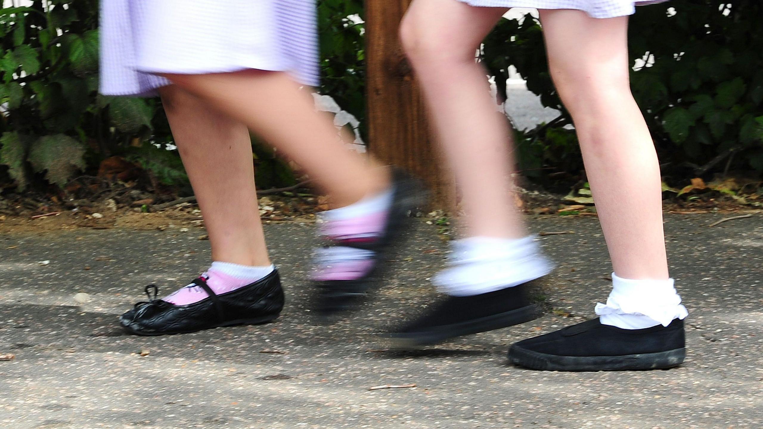 Children walking to school