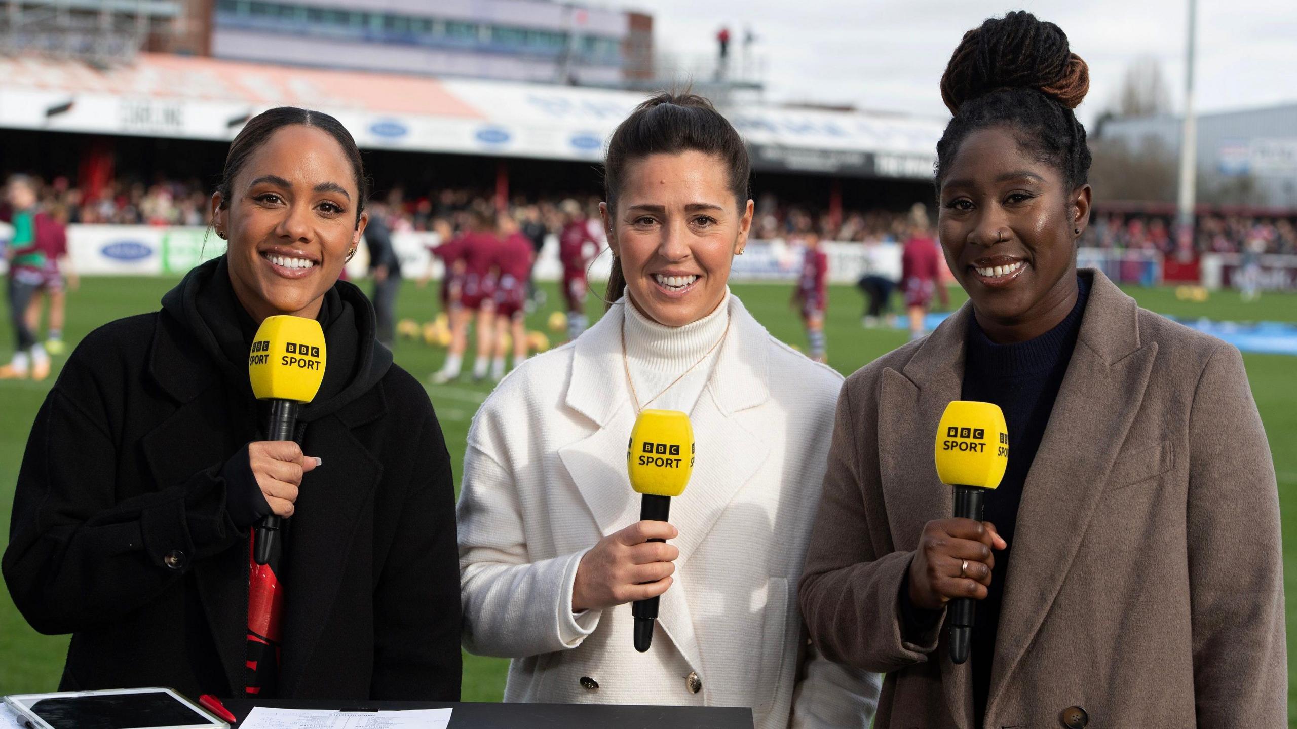 Alex Scott, Fara Williams and Anita Asante 