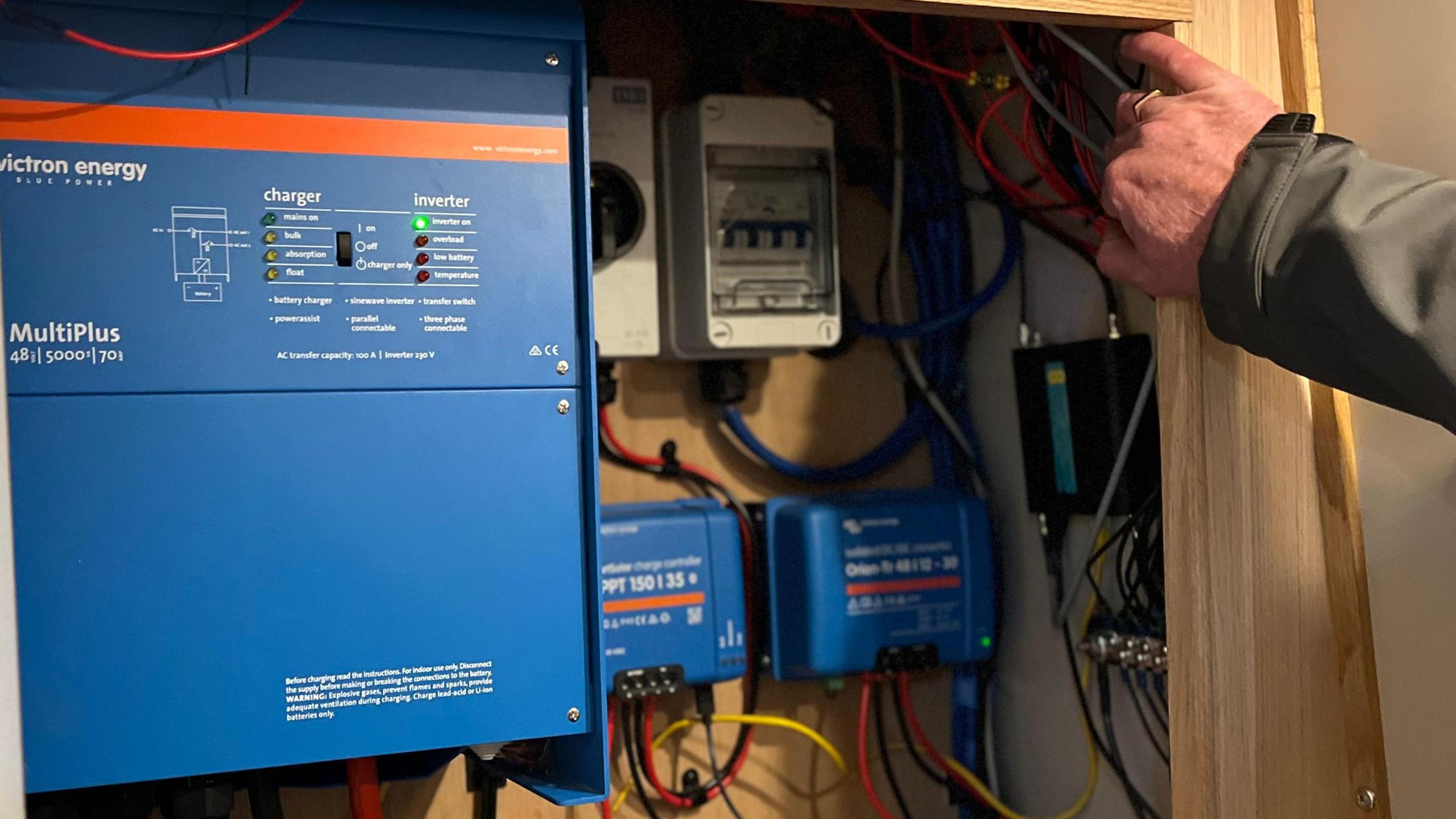 Internal electric system on canal hire boat