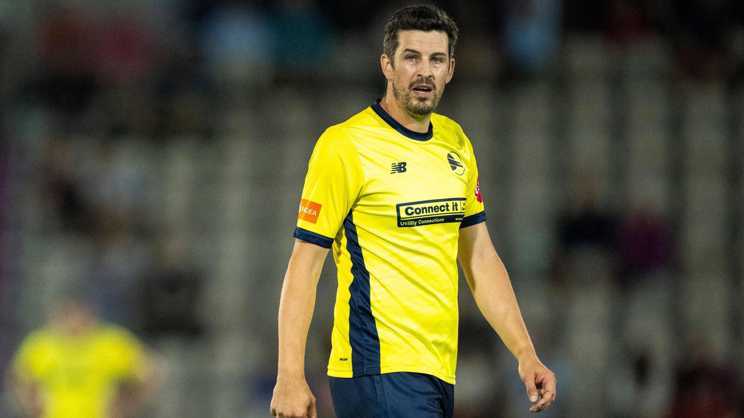 Chris Wood of Hampshire Hawks pictured in the field during a T20 Blast match