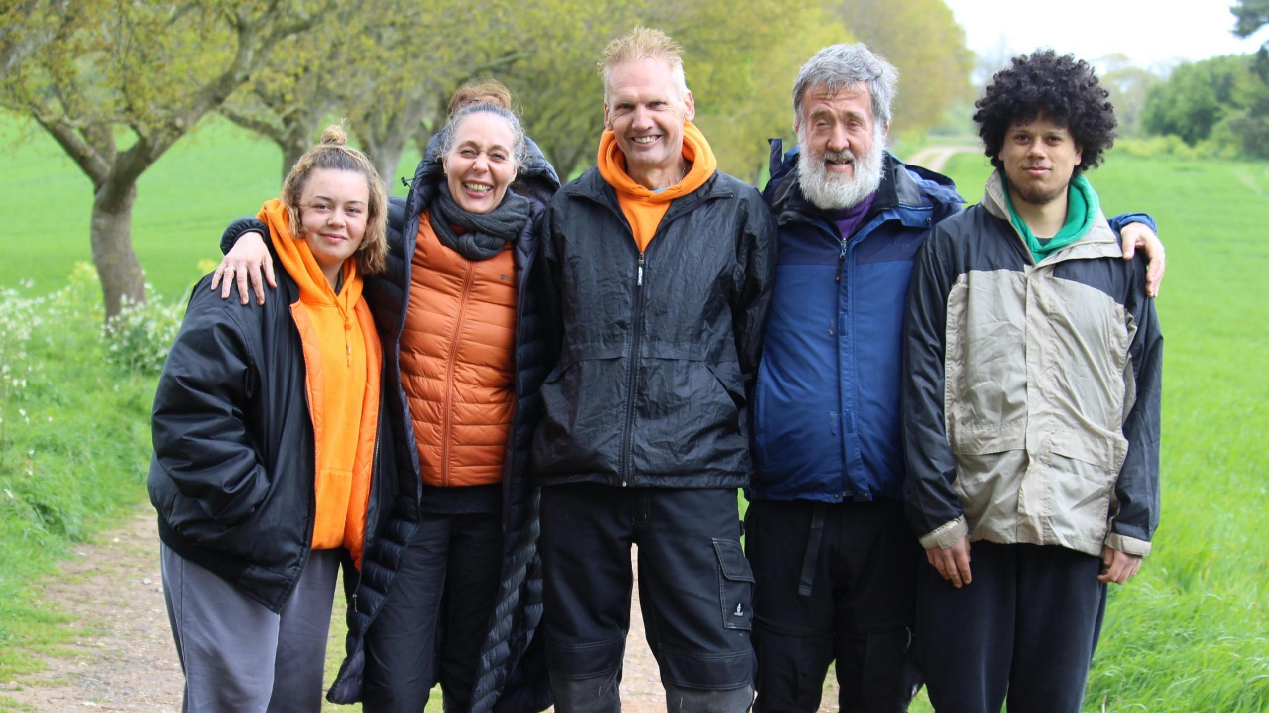 Chloe and the other people joining the walk