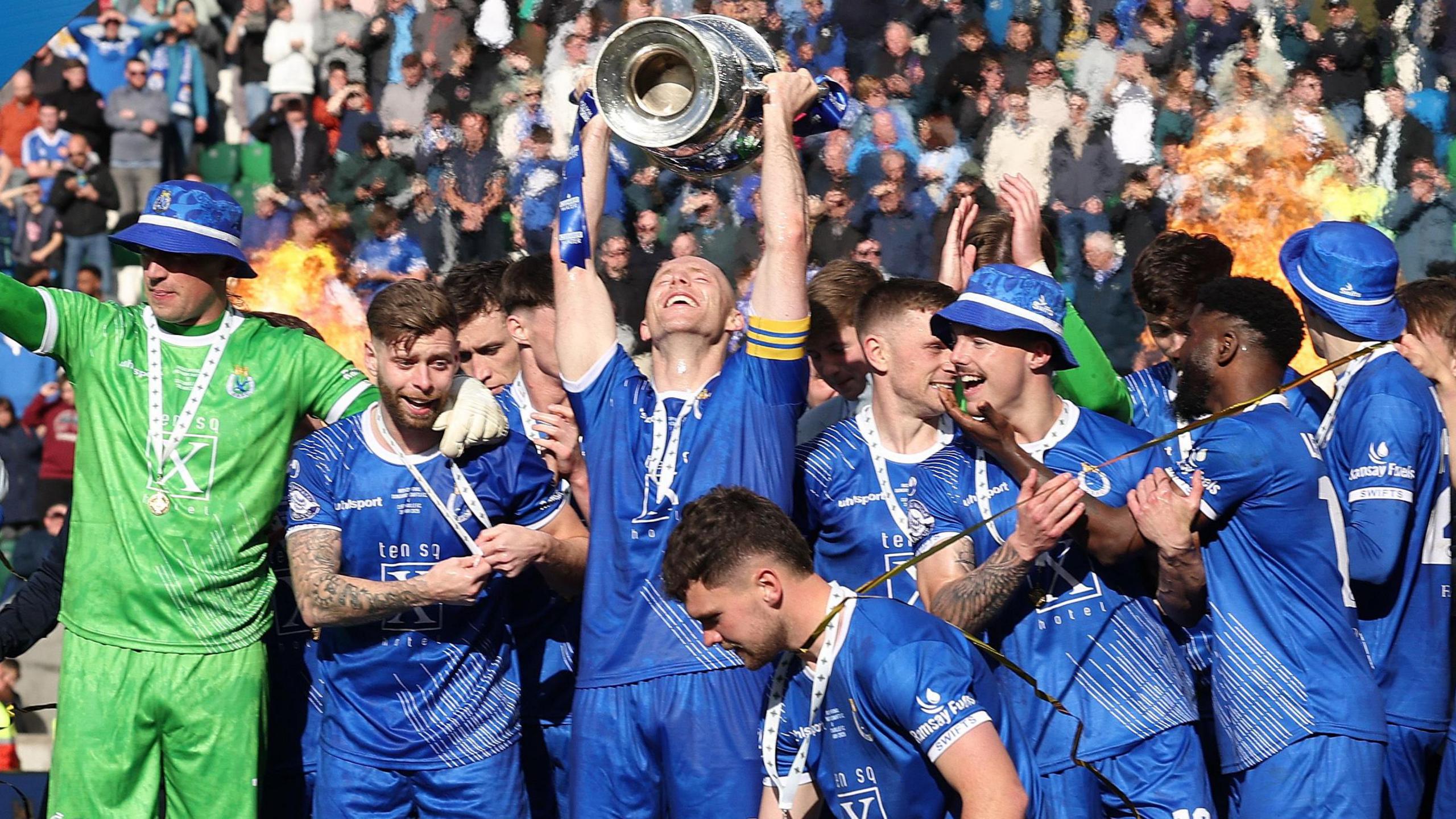 Dungannon Swifts lifted the Irish Cup in 2025