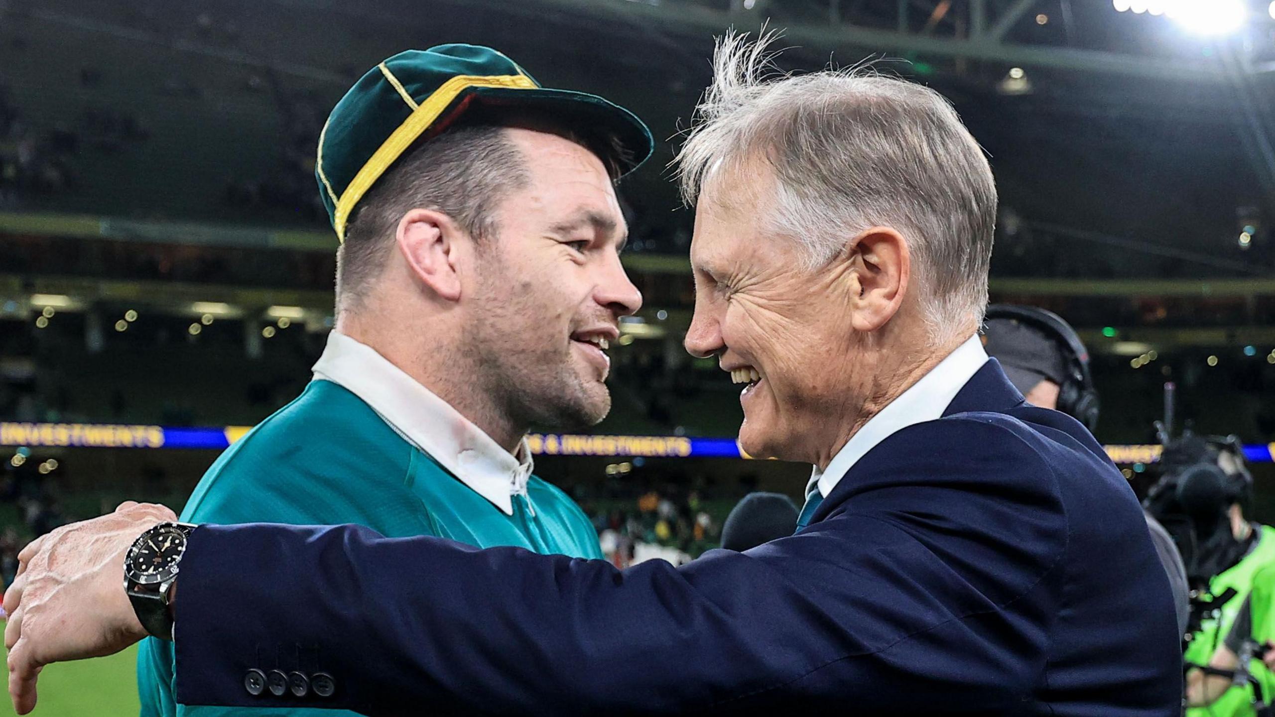 Joe Schmidt and Cian Healy