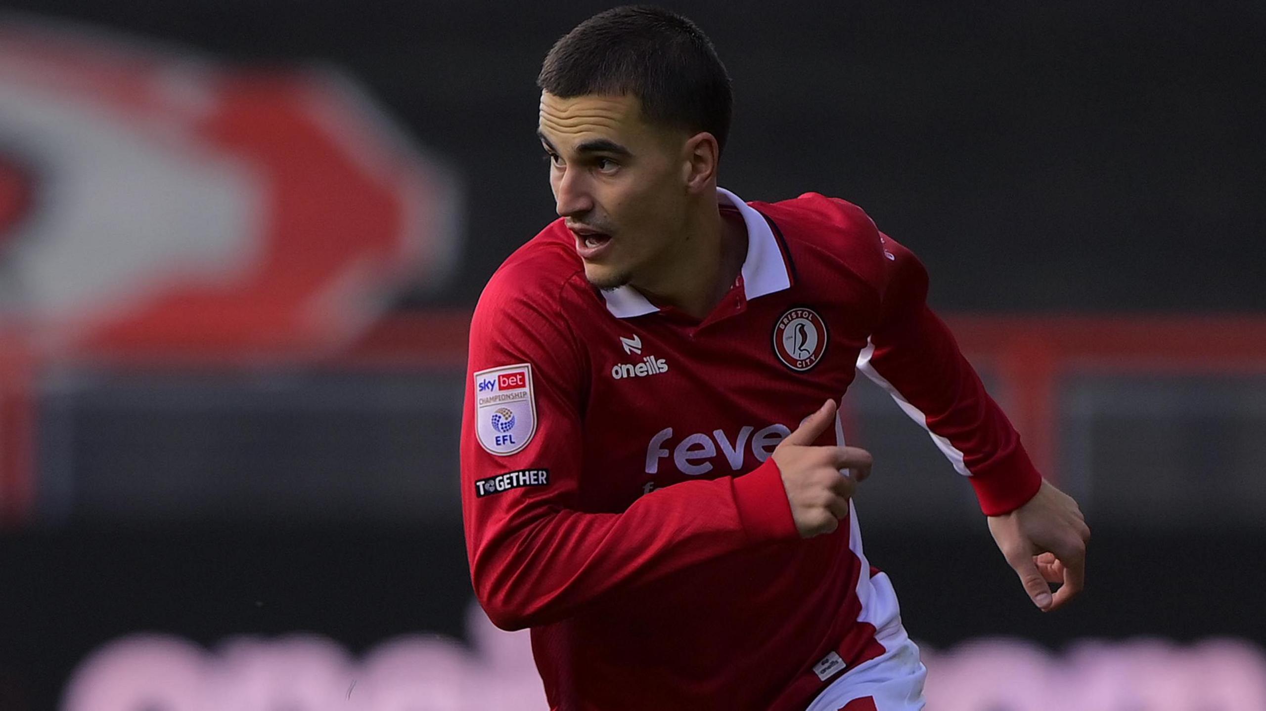 Anis Mehmeti in action for Bristol City