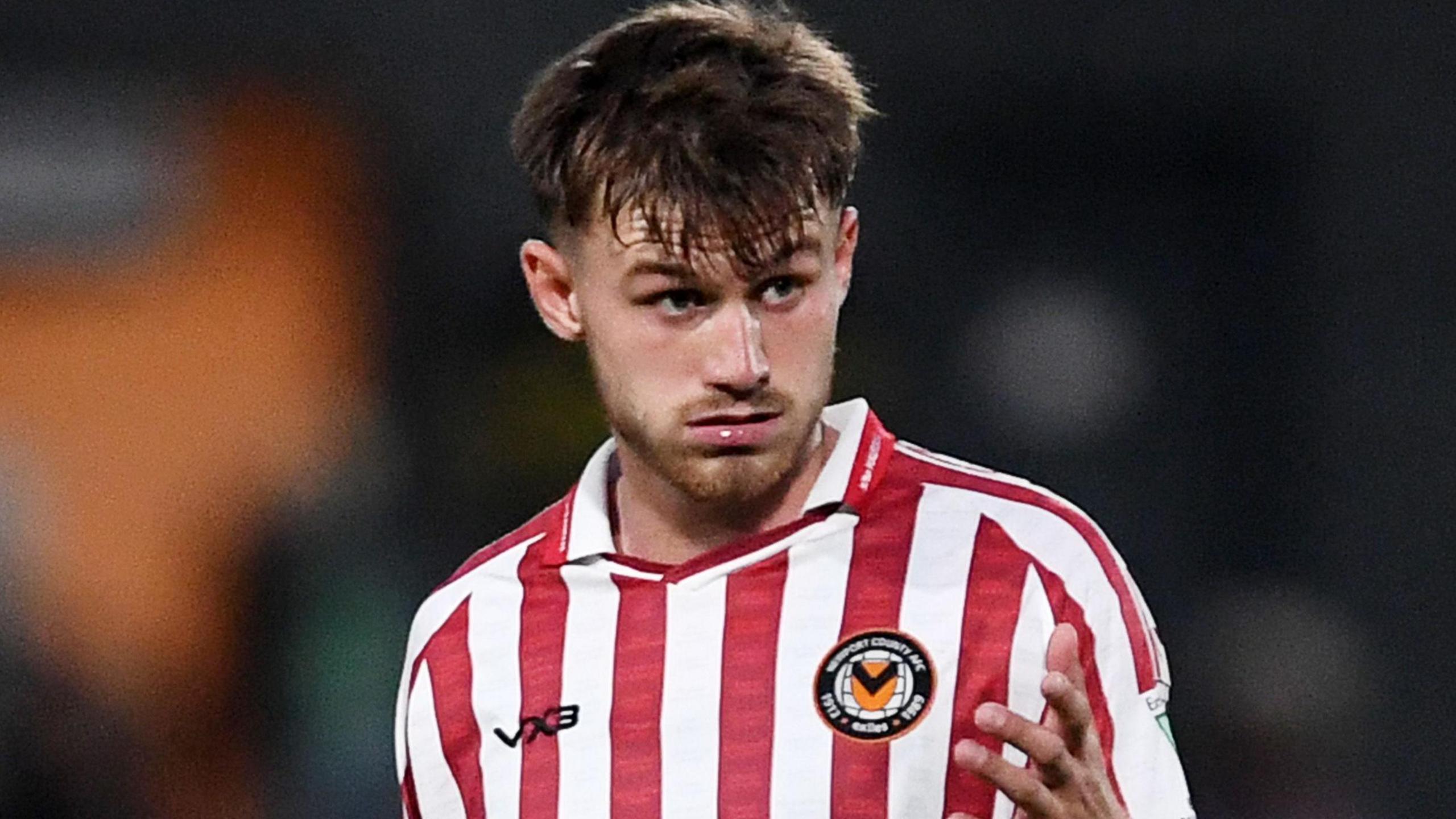 Swansea City midfielder Ben Lloyd in action for Newport County