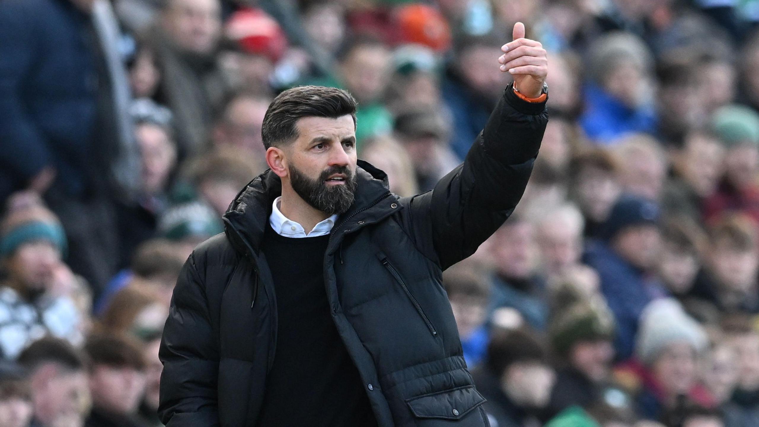 Plymouth boss Miron Muslic on the touchline during their FA Cup win over Liverpool.