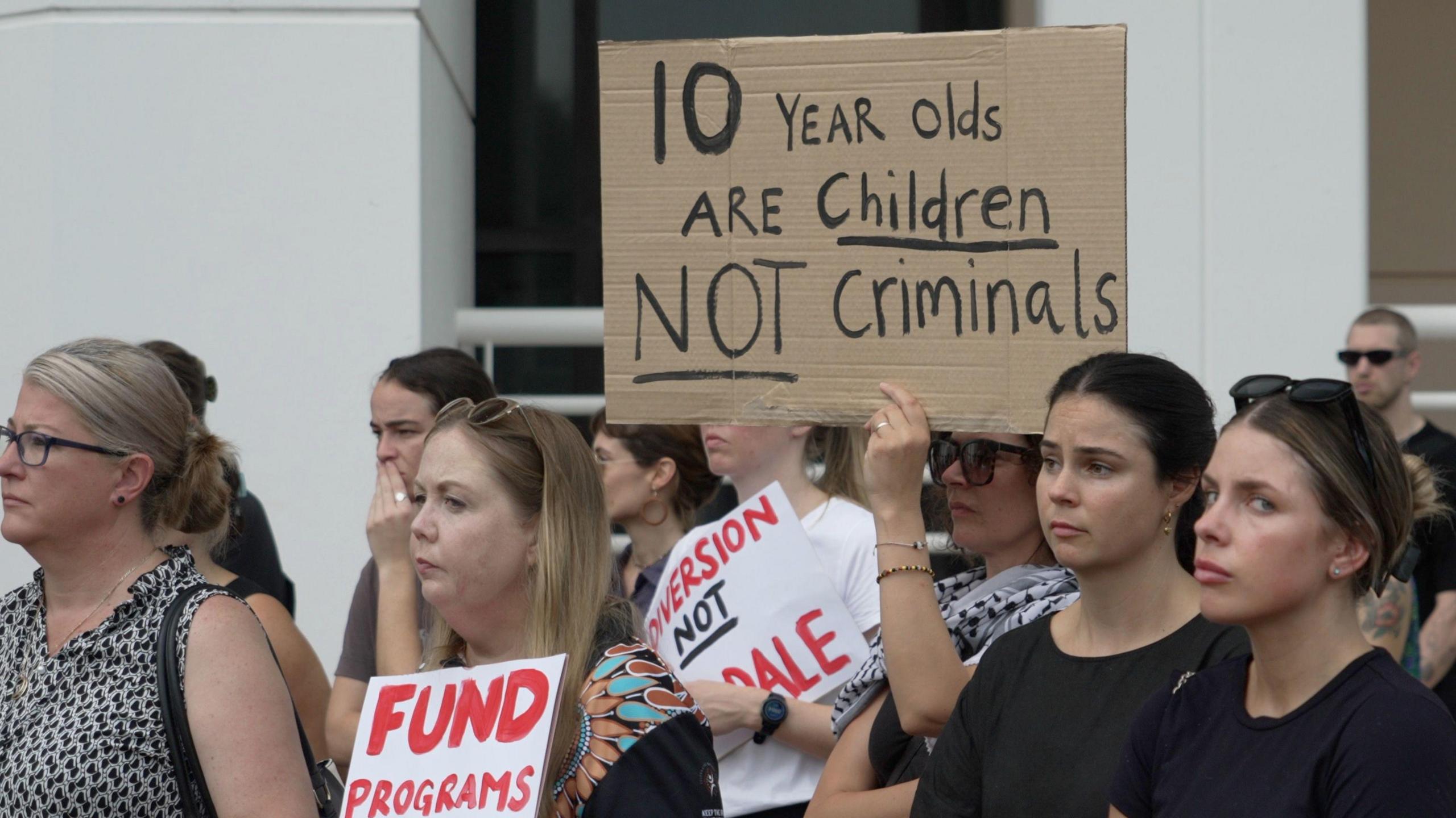 Protesters opposing the new law argue that jailing 10-year-olds is not a sustainable long-term solution 