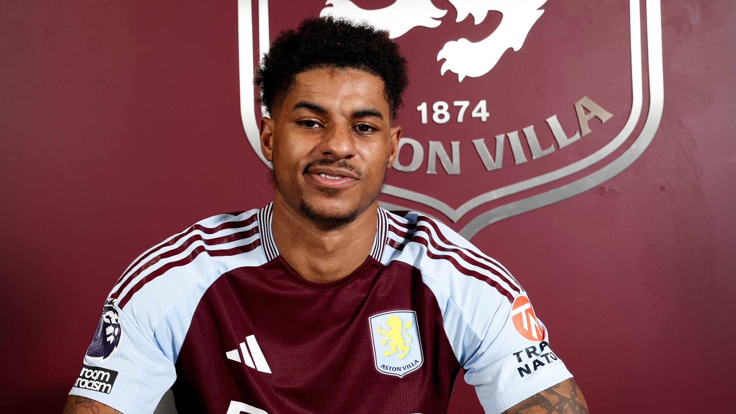 Marcus Rashford signs for Aston Villa