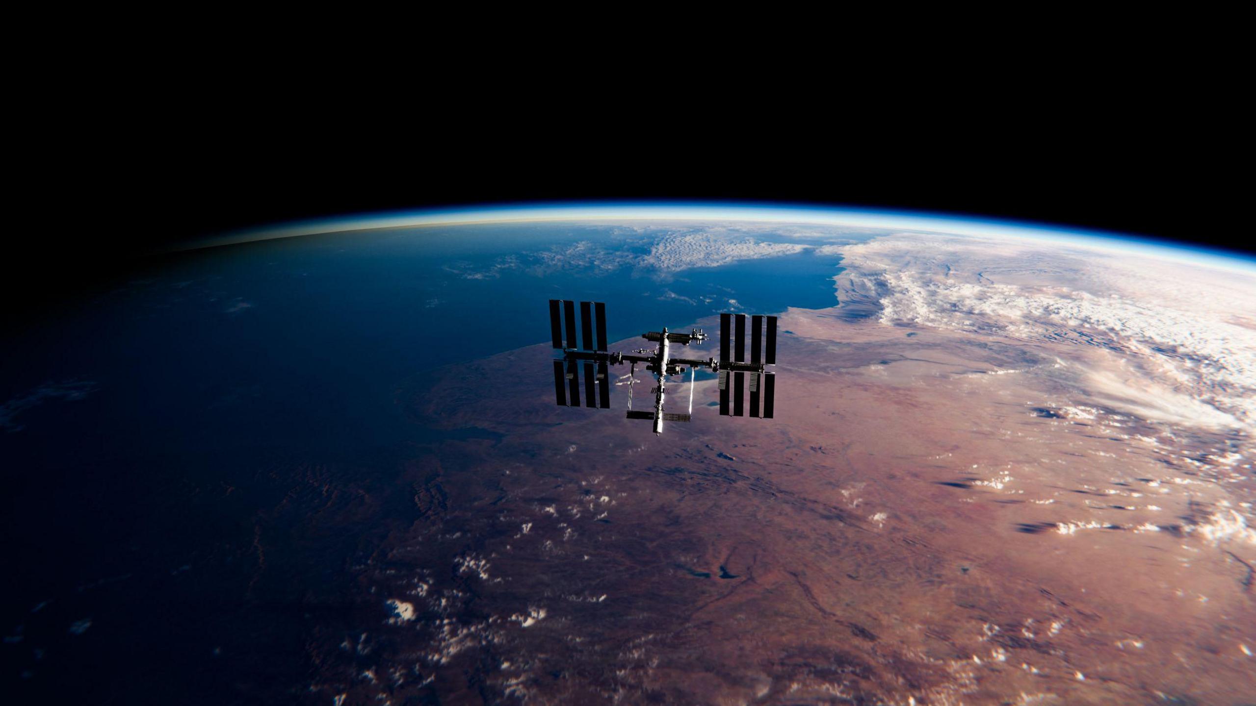 The ISS in space. 