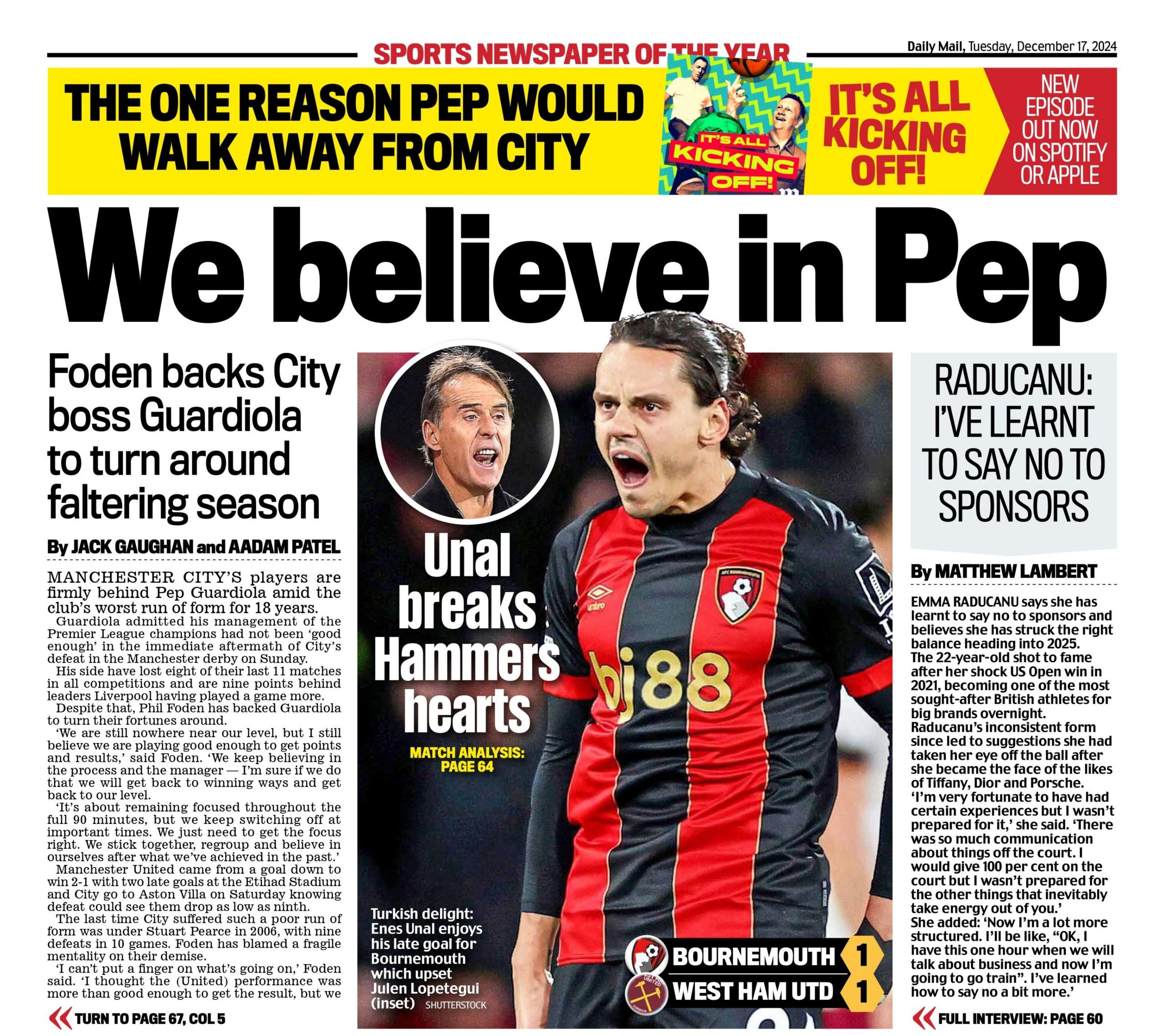 Mail back page