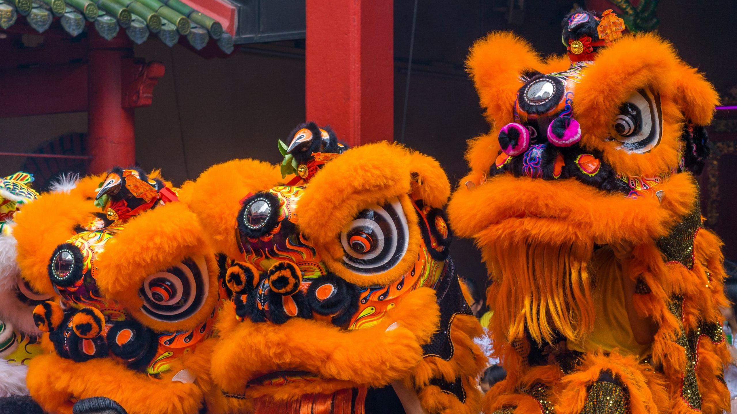 Lion dance. 