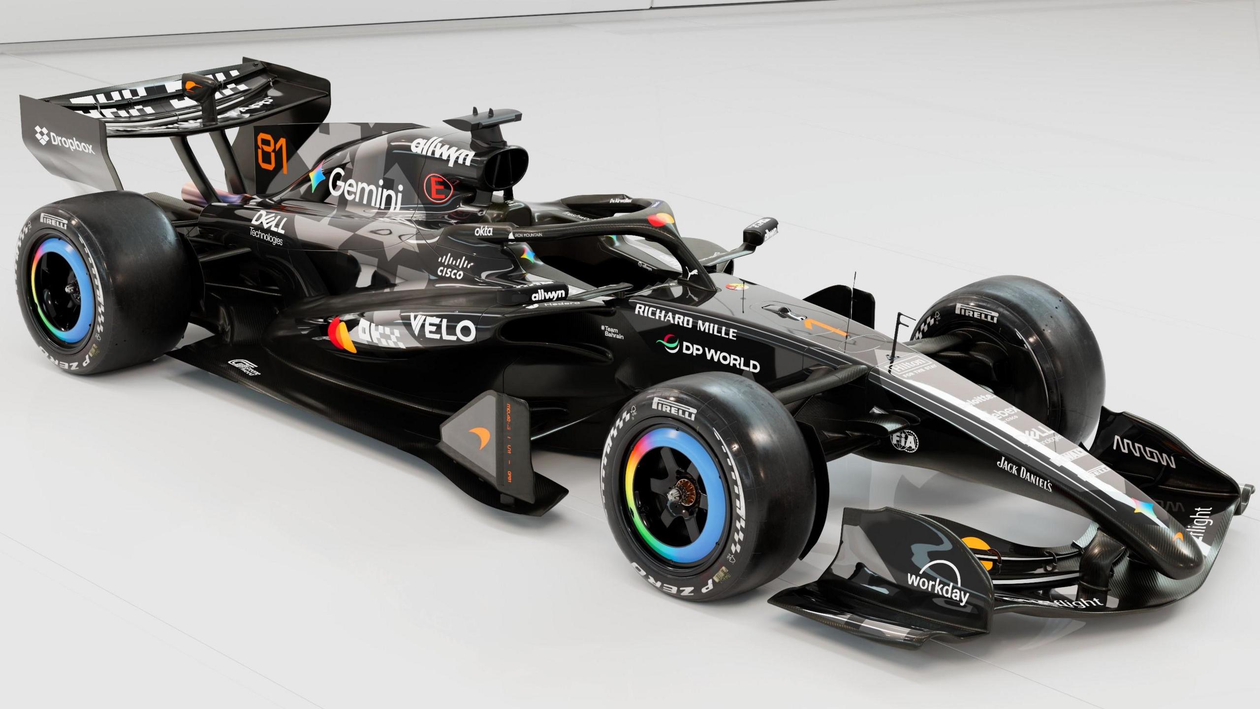 The new McLaren MCL40 F1 car