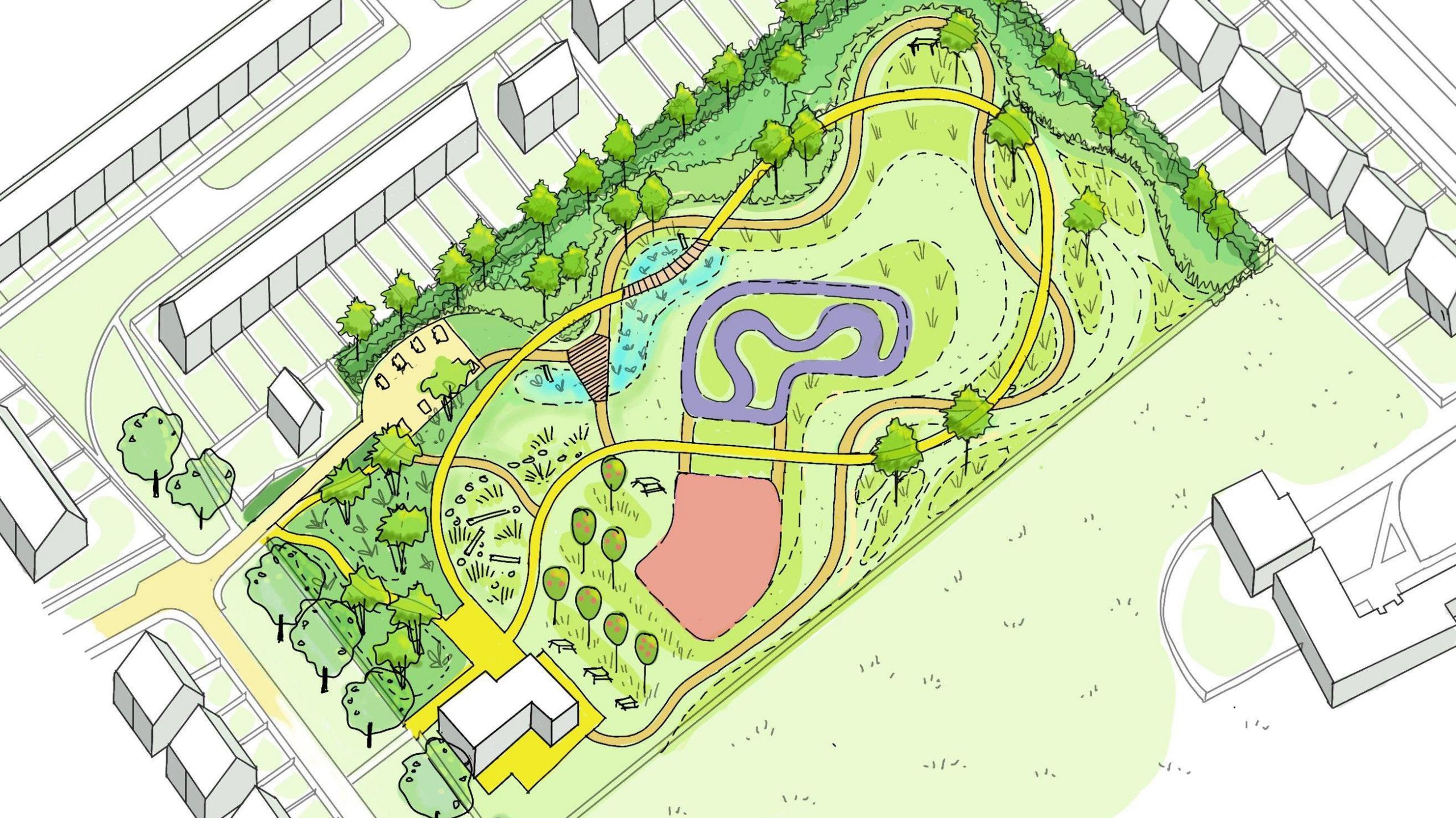 Artist's impression of Eastfield Park