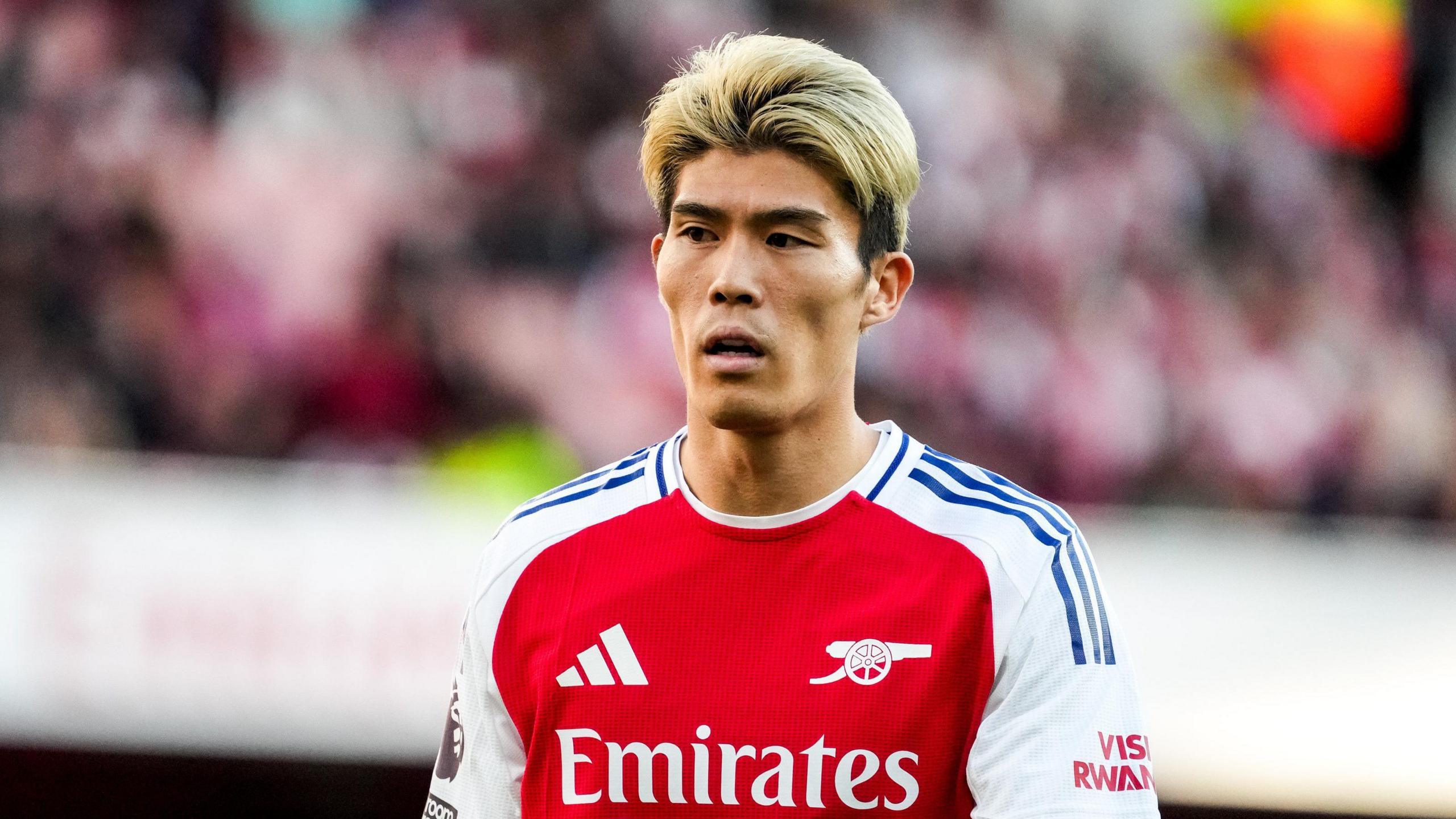 Arsenal defender Takehiro Tomiyasu during a Premier League match against Southampton