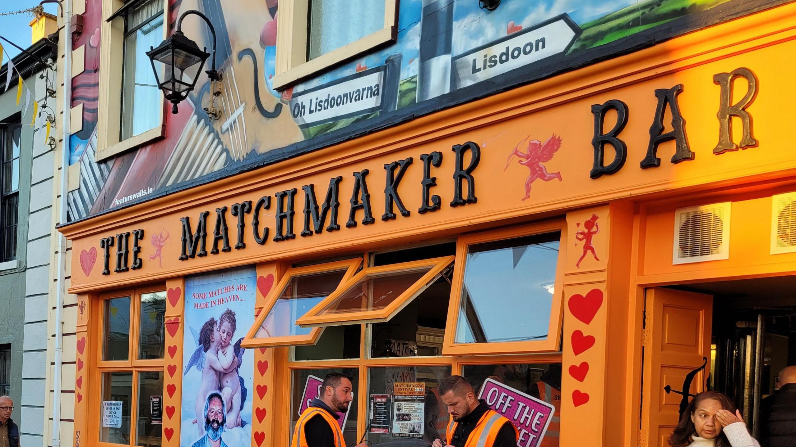 The exterior of The Matchmaker Bar in Lisdoonvarna