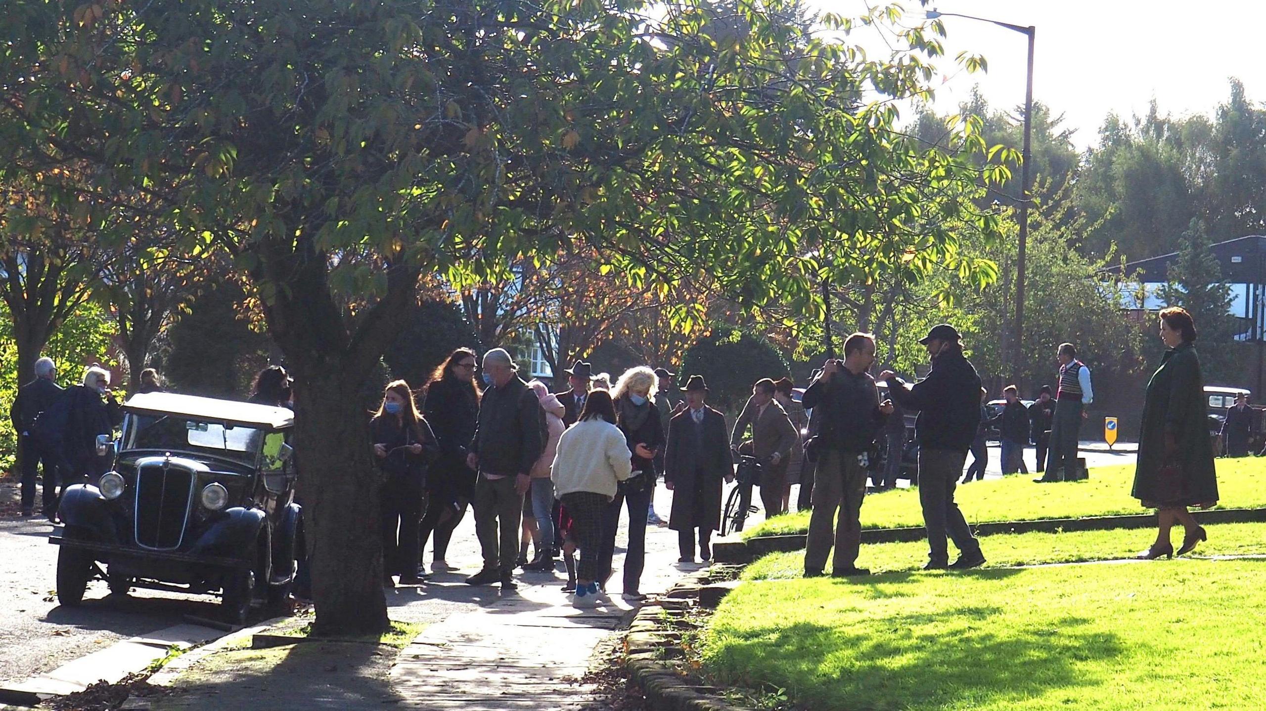 Filming in Port Sunlight