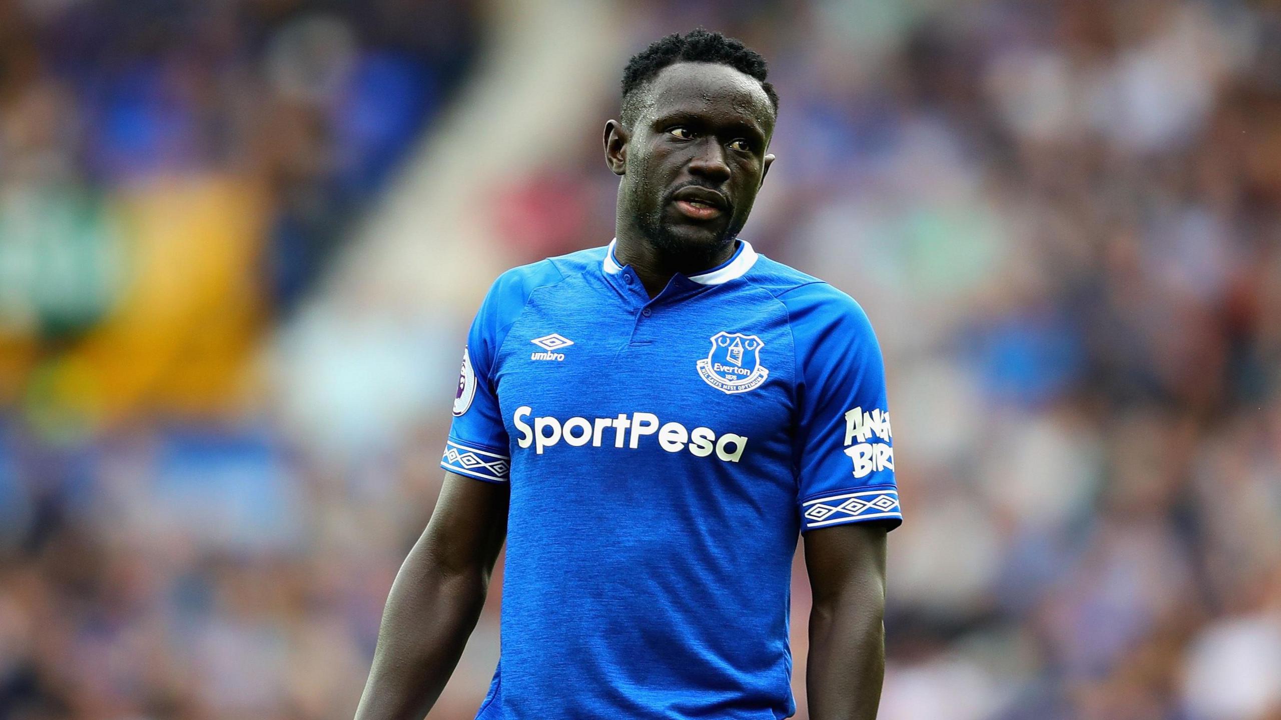 Everton forward Oumar Niasse during a Premier League game against Huddersfield Town in 2018