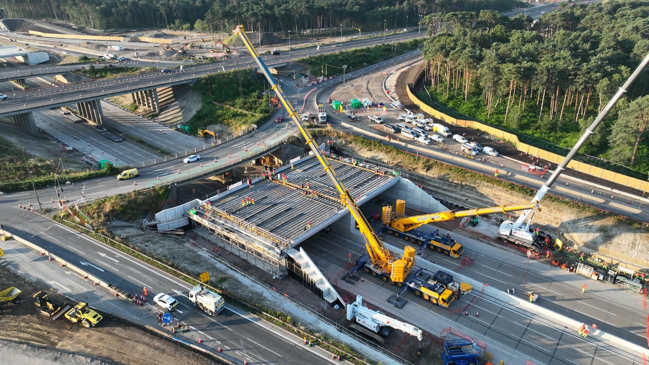 The bridge being built