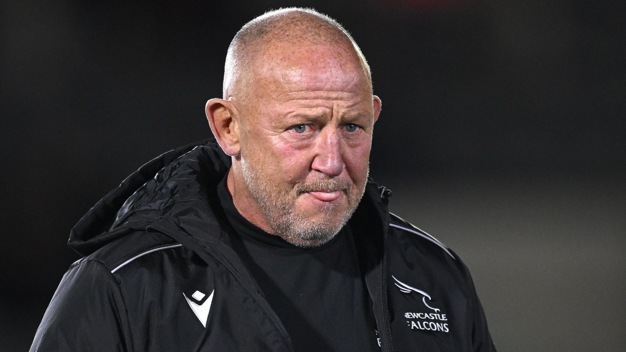 Steve Diamond in pensive mood watching Newcastle Falcons last season