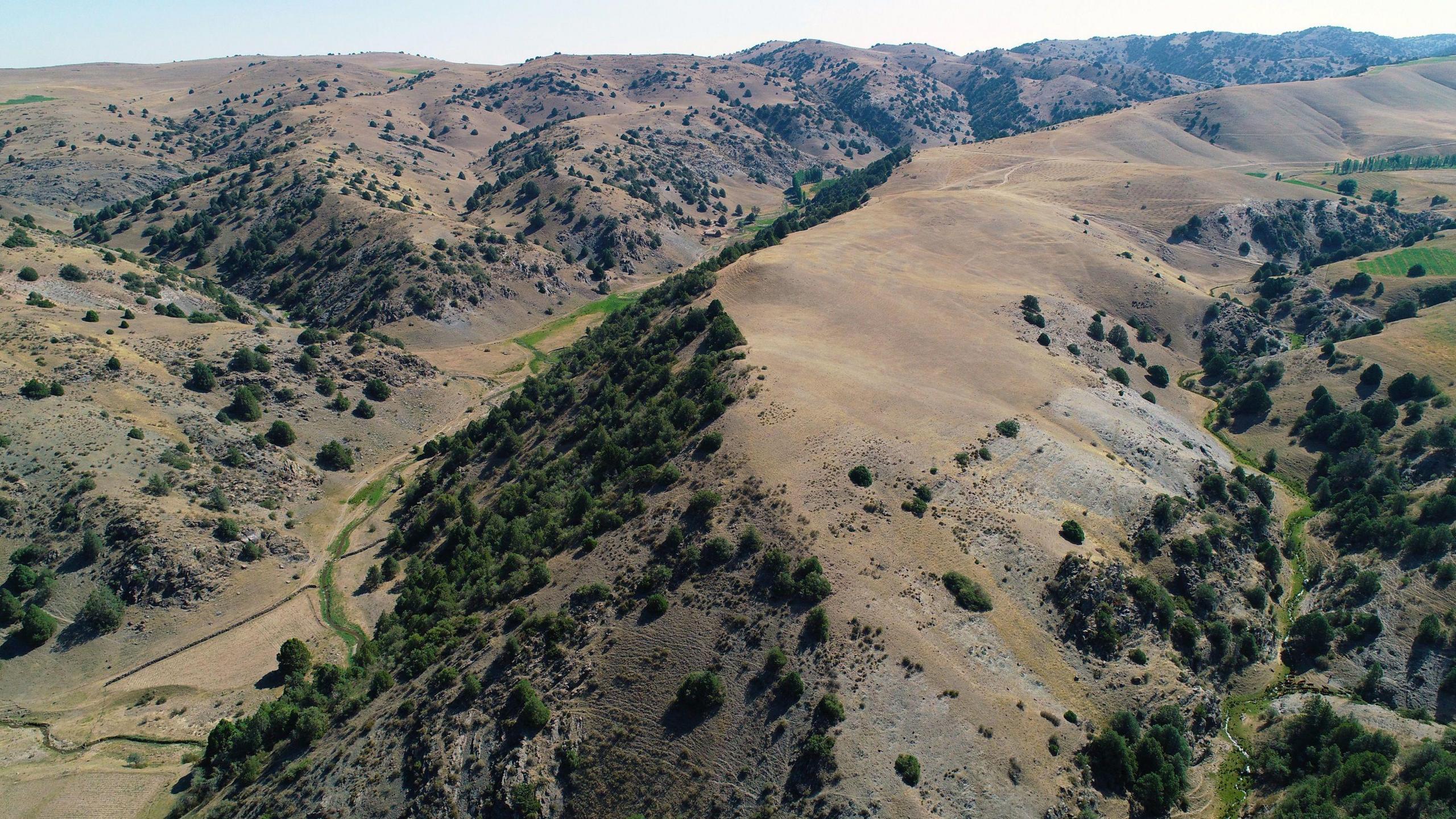 Landscape of Tugunbulak taken by a drone