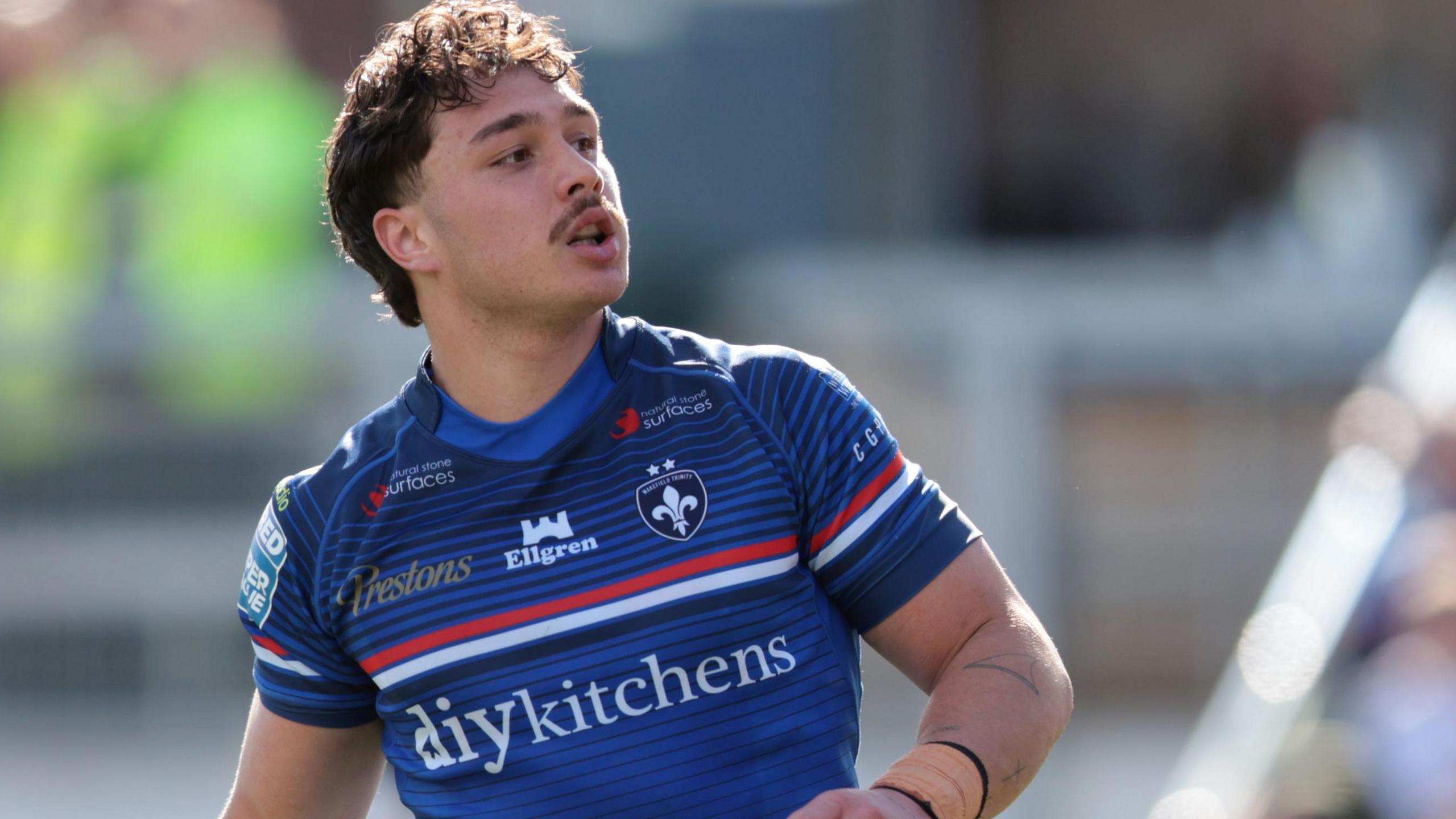 Seth Nikotemo after scoring a try for Wakefield Trinity
