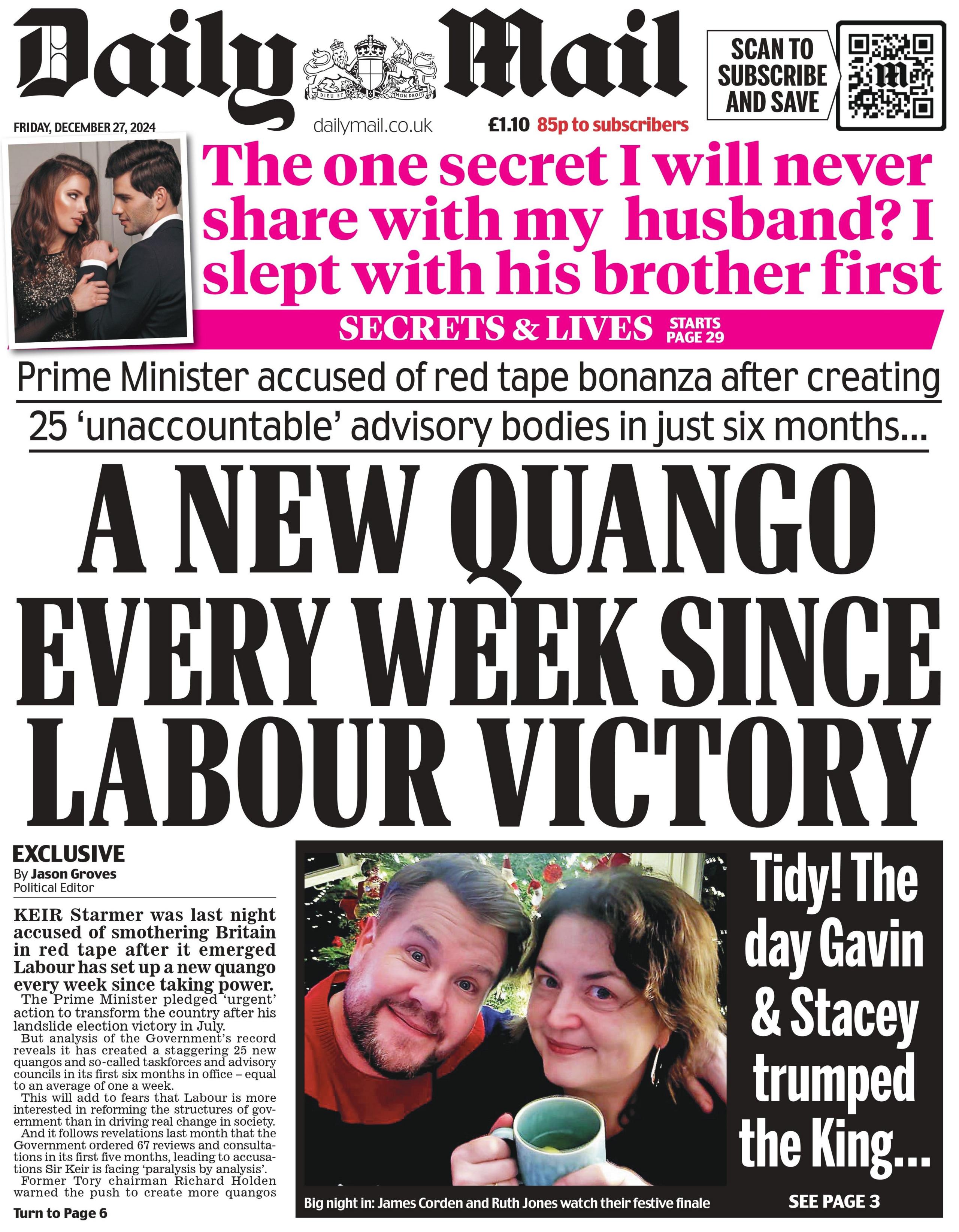 Daily Mail: A new quango every week since Labour victory