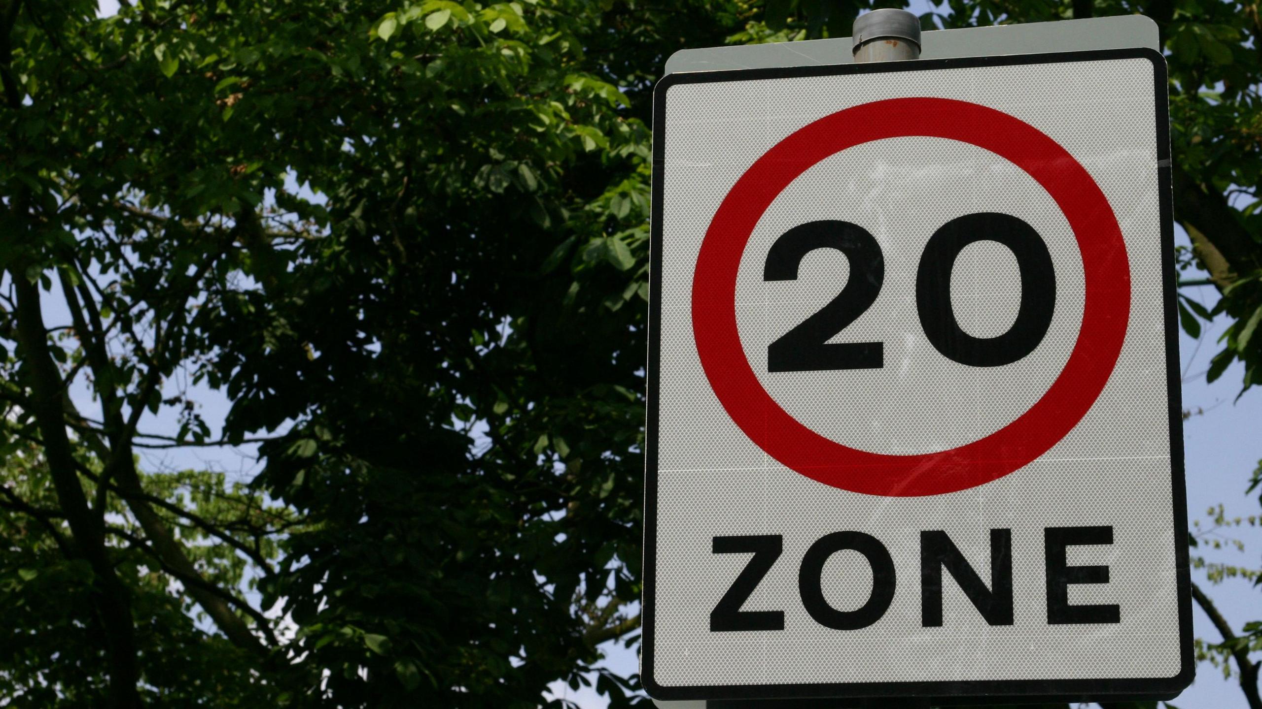 20 MPH sign