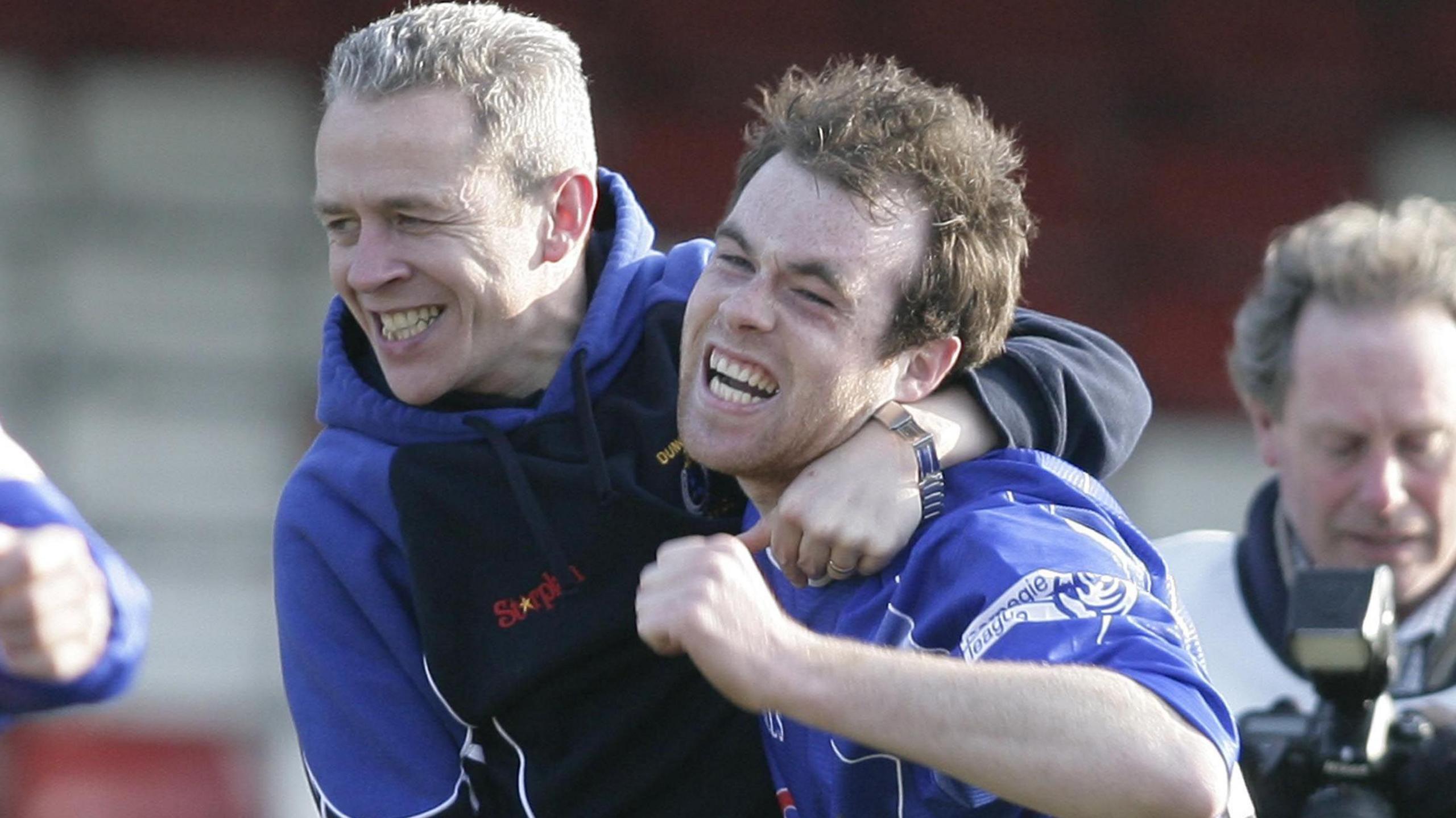 Adam McMinn celebrates