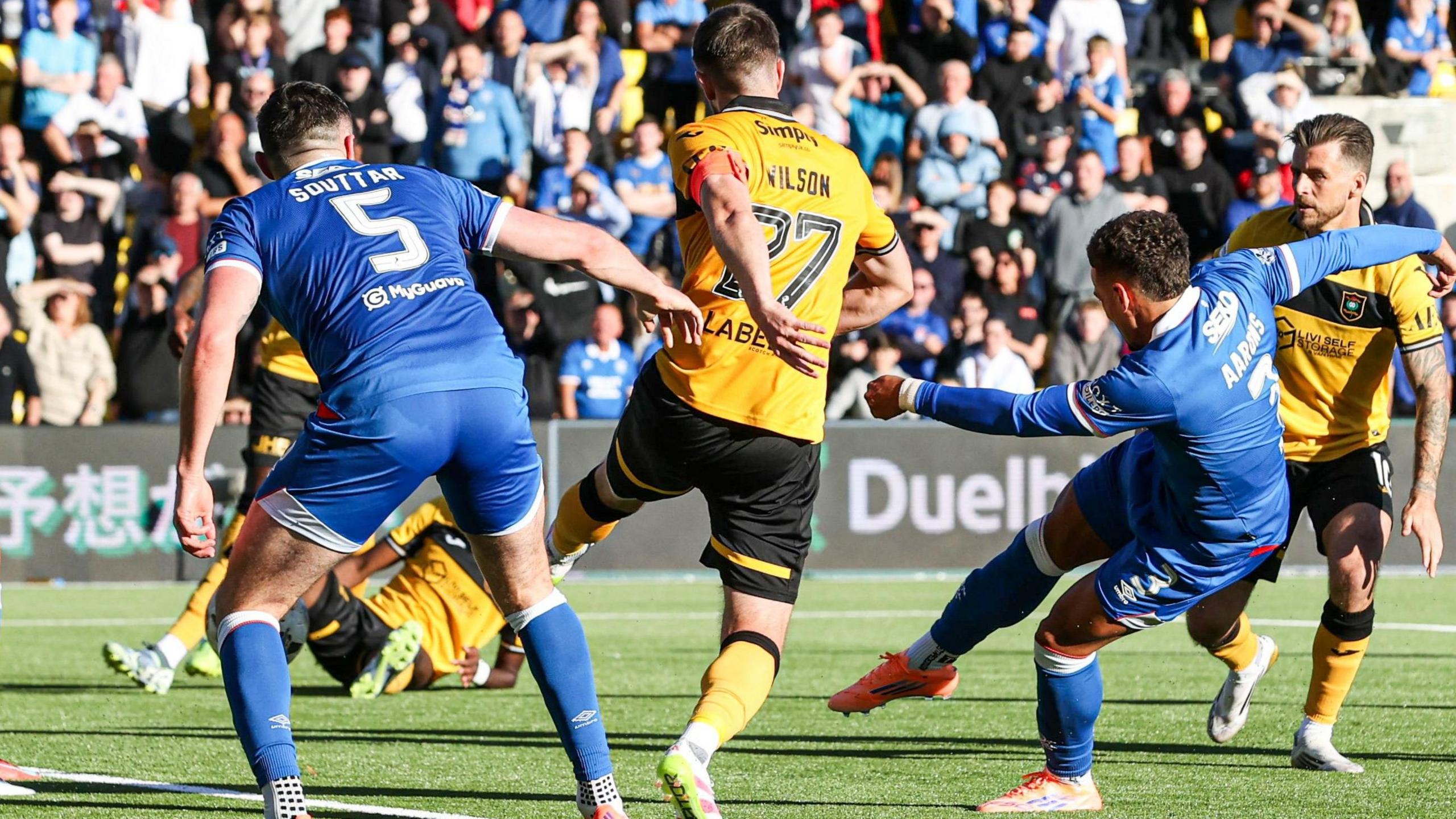 Max Aarons scores for Rangers